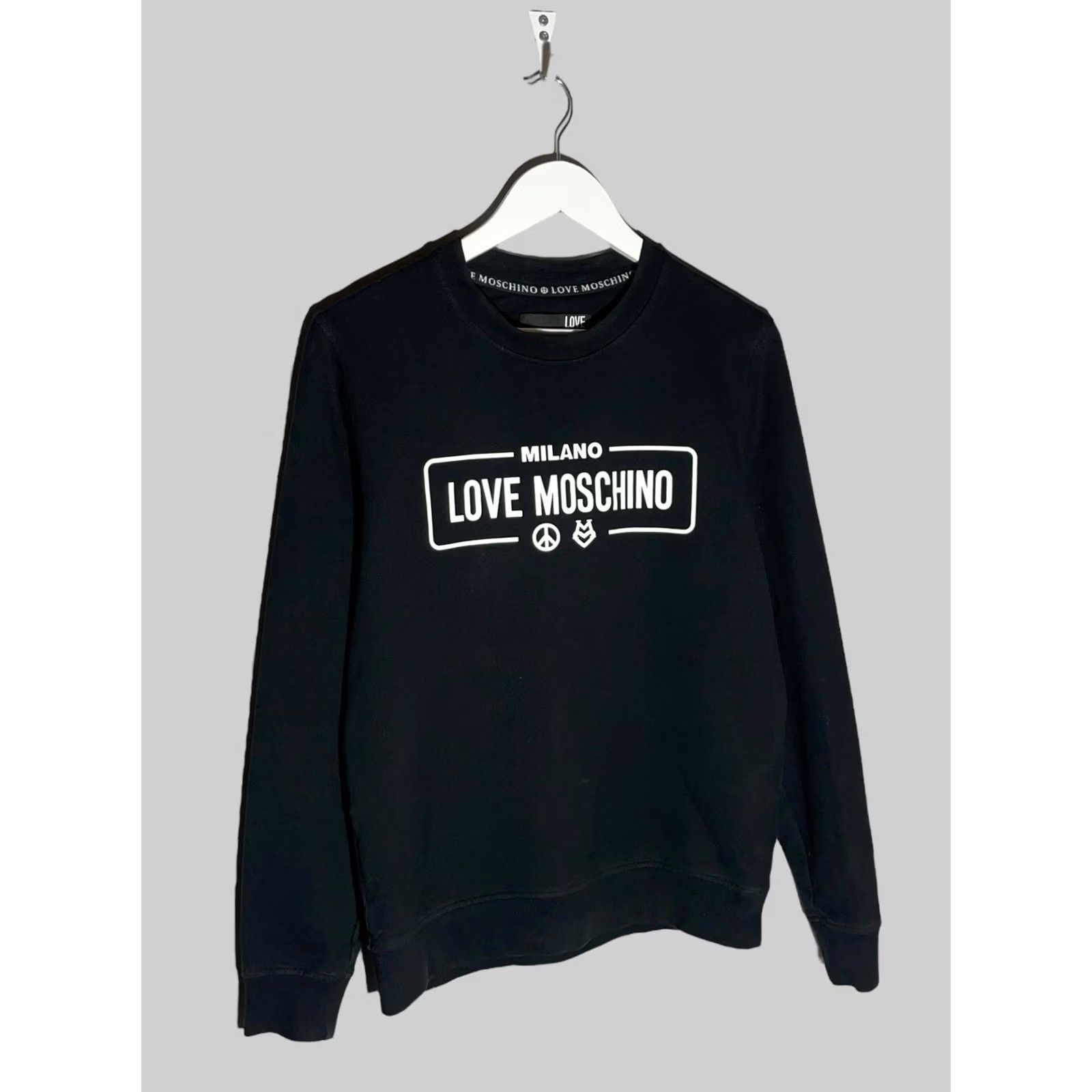 Moschino Moschino Sweatshirt Black Mens S Logo Love Pullover Crew Neck All Seasons Graphic Print Vintage: No Size US S / EU 44-46 / 1 - 2 Thumbnail