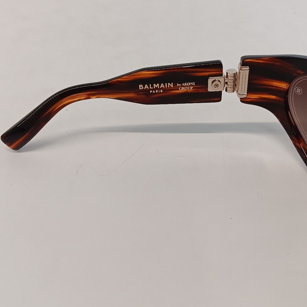 Balmain Balmain Unisex B-Escape Geometric Sunglasses - Brown/Gold Size ONE SIZE - 9 Thumbnail