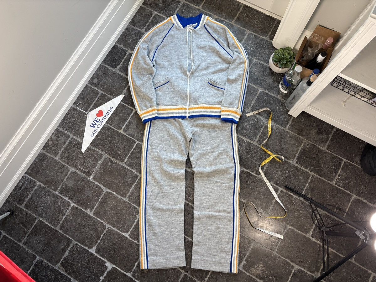 Vintage Vintage Tracksuit 2pc Two Piece Sweat Suit Pants 70s Large Size 42L - 22 Thumbnail