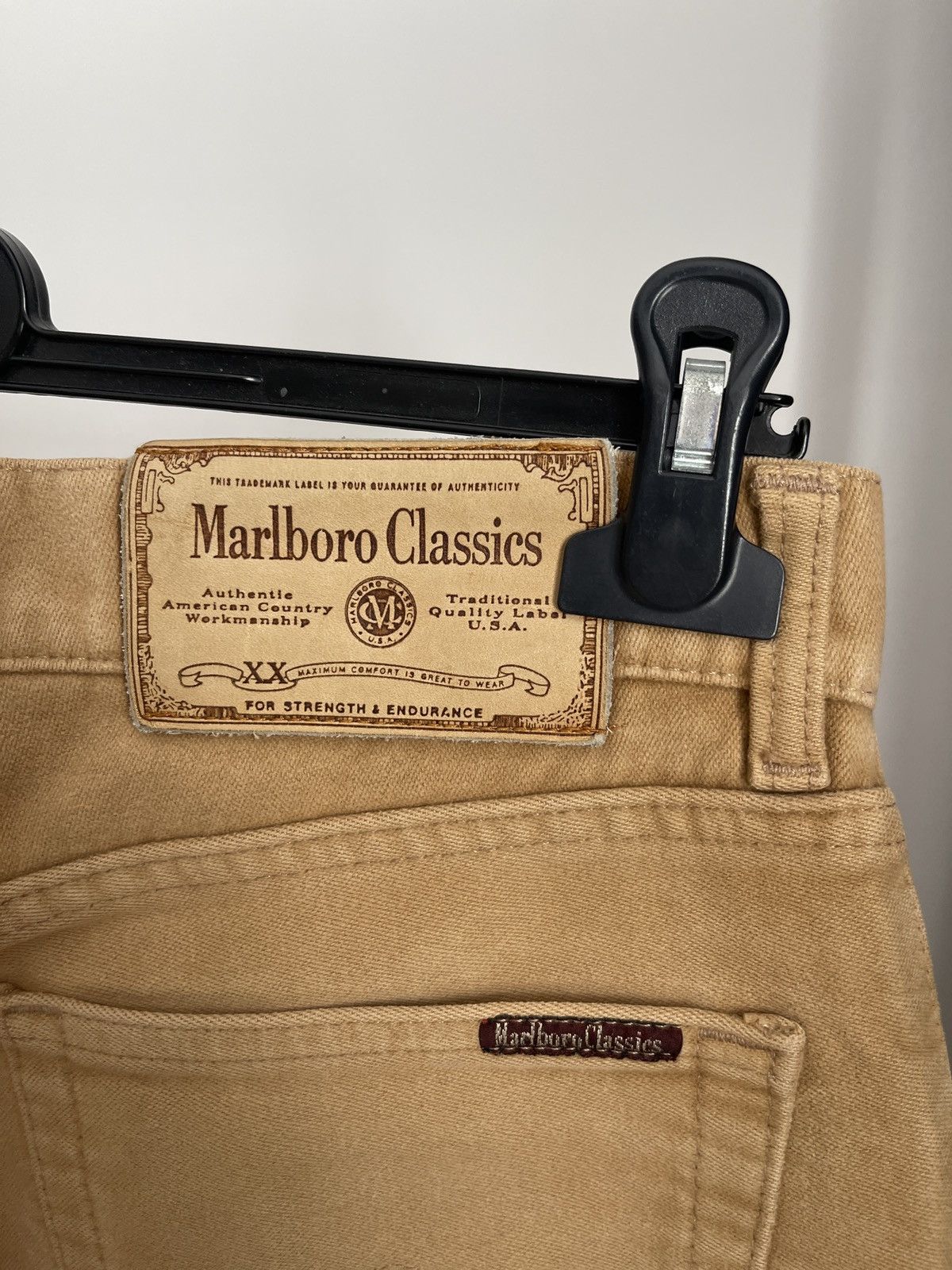 Marlboro Classics Vintage pants trousers marlboro classics beige W31 Size US 31 - 5 Thumbnail