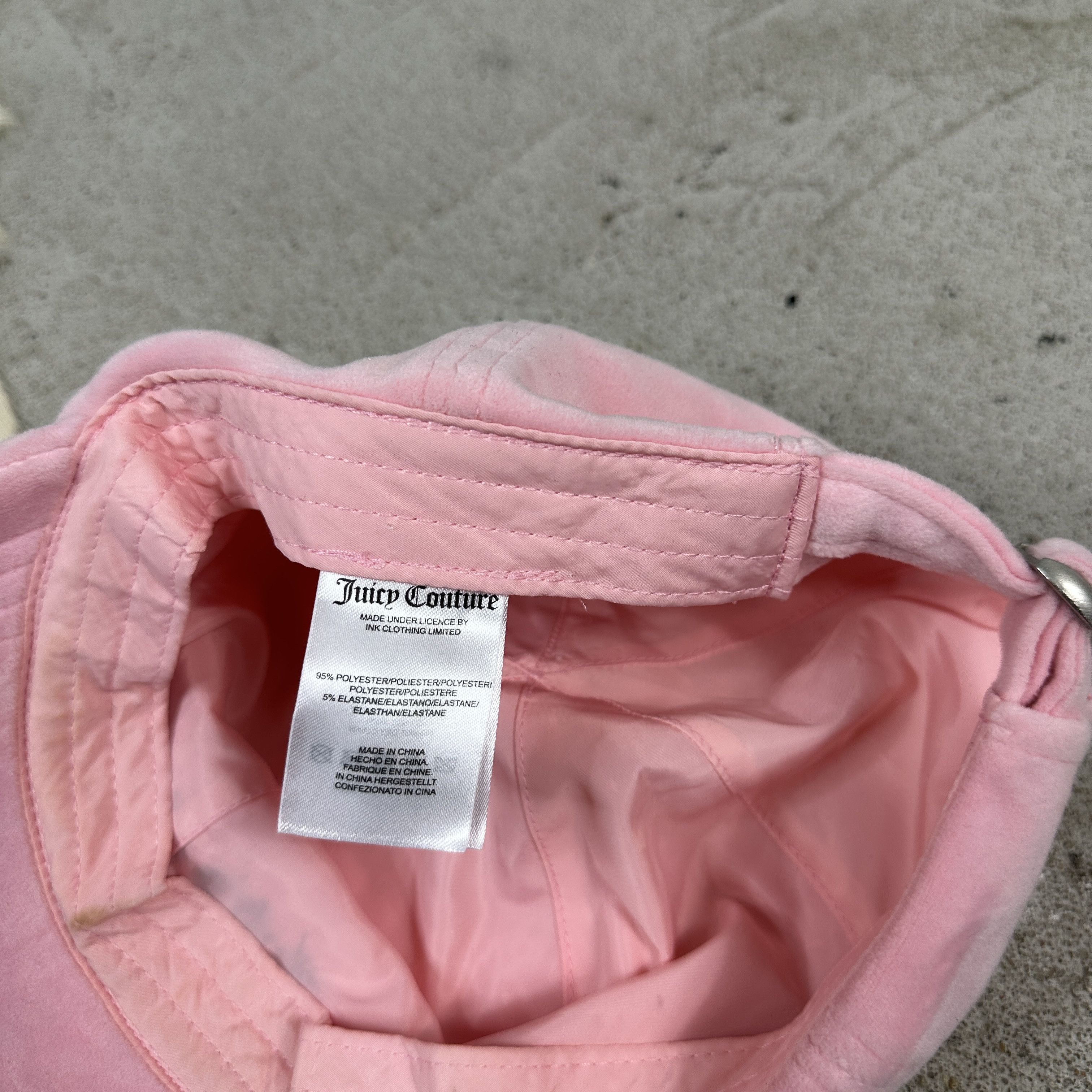 Juicy Couture × Vintage Vintage Y2K Casual Juicy Couture Pink Velvet Cap Size ONE SIZE - 7 Thumbnail
