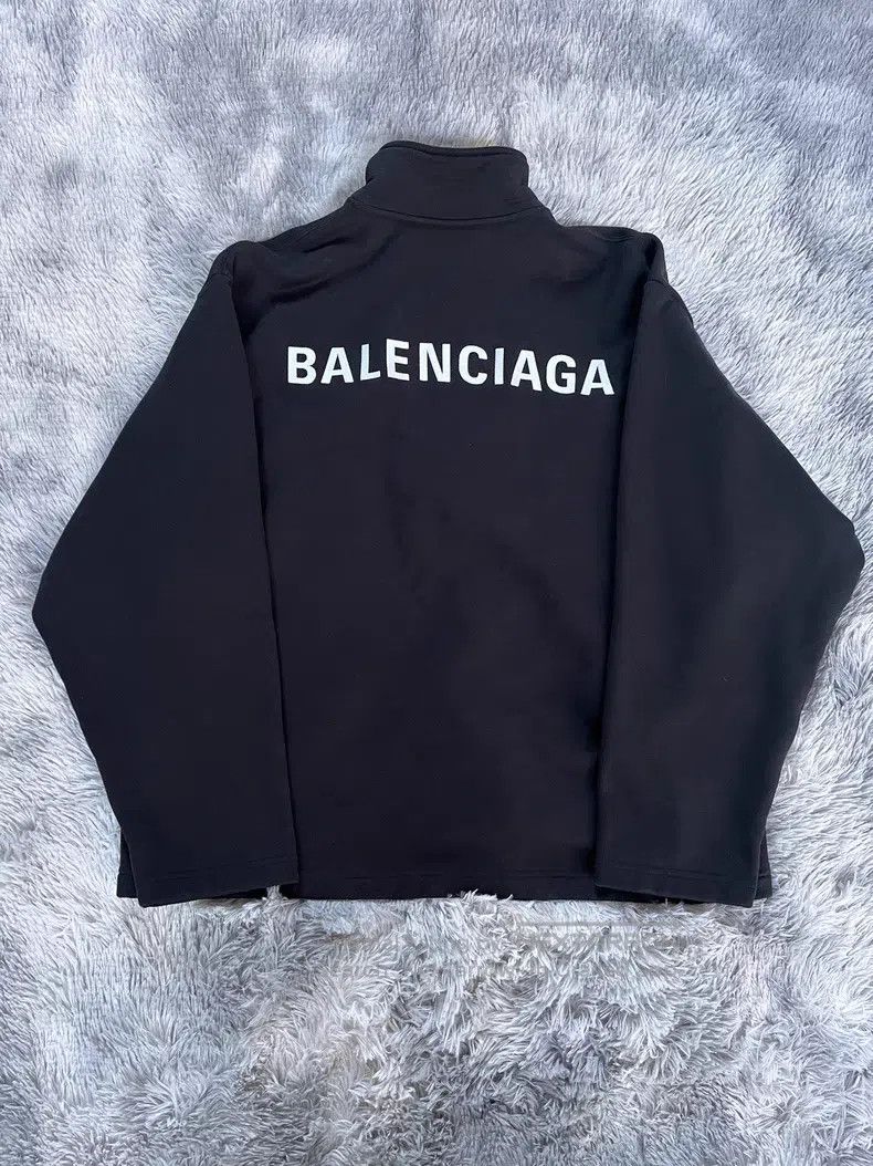 Balenciaga Balenciaga Black Half-Zip Ski Embroidered Logo Sweatshirt Size US S / EU 44-46 / 1 - 5 Thumbnail