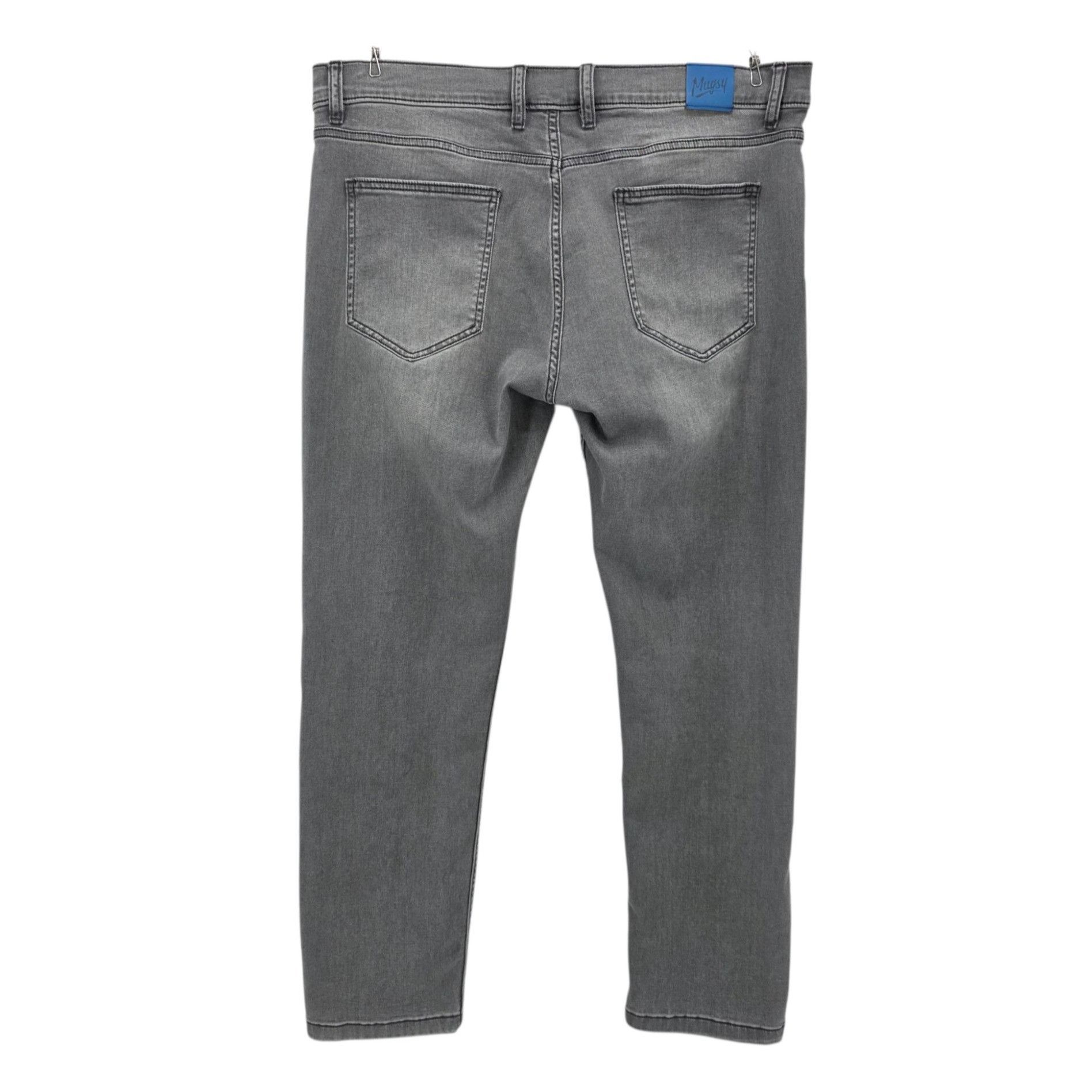 Other Mugsy Mens 38/32 Jeans Beans Stretch Distressed Gray Medium Size US 38 / EU 54 - 3 Thumbnail