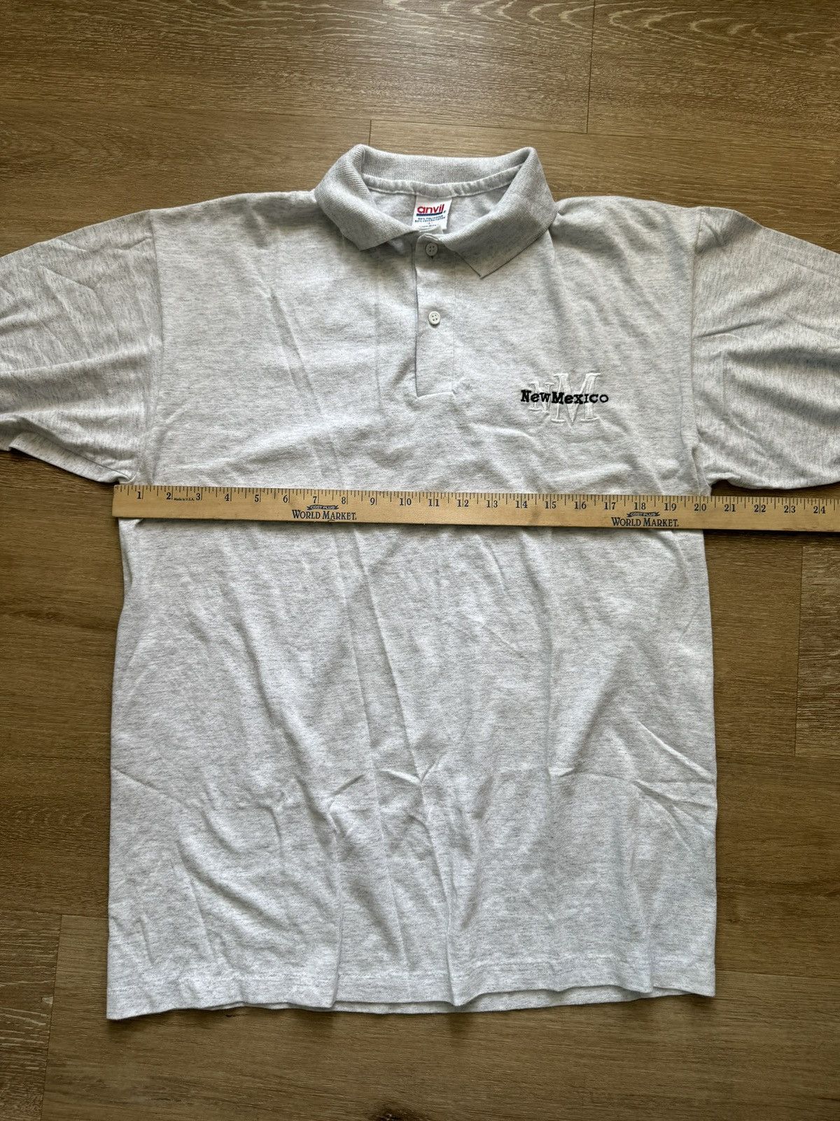 Anvil Vintage New Mexico Embroidered Logo 2-Button Polo Size US L / EU 52-54 / 3 - 11 Thumbnail