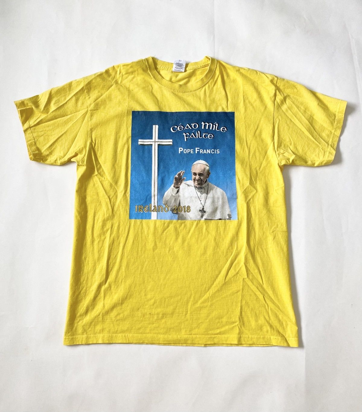 Japanese Brand Pope Francis Graphic Tee Size US L / EU 52-54 / 3 - 1 Thumbnail