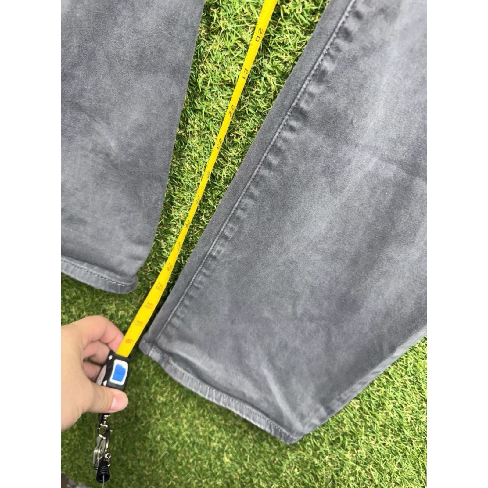 Vintage Adriano Goldschmied The Graduate Tailored Leg Chino Stretch Pants Mens 38x32 Gray Cotton Blend 5-Pocket Regular Straight Classic Size US 38 / EU 54 - 5 Thumbnail
