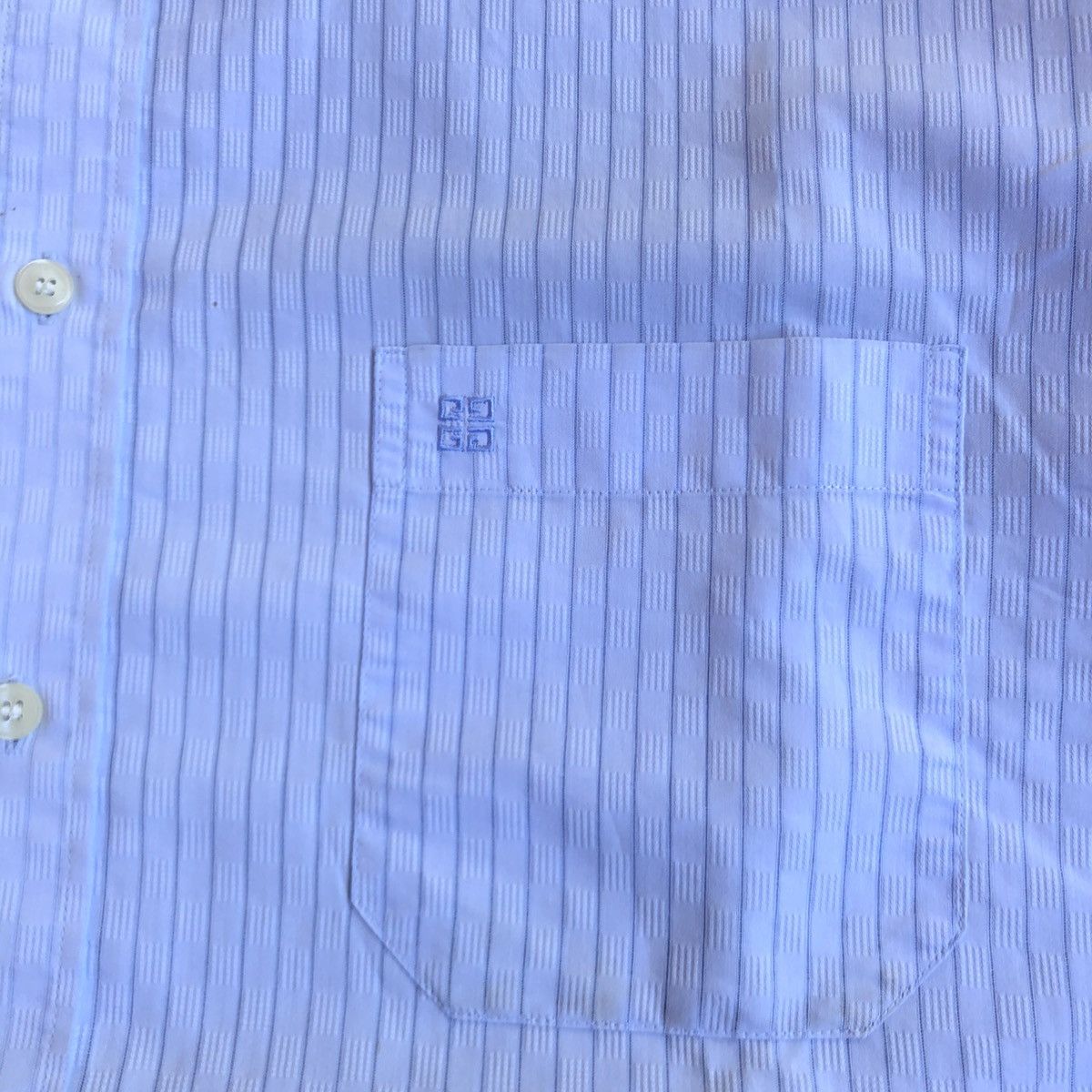 Givenchy 90s Vintage Givenchy Men Stripe Pocket Shirt Blue Luxury Size US XL / EU 56 / 4 - 6 Thumbnail