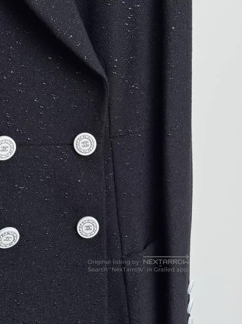 Chanel Chanel Cruise Series Black Flash Double-breasted Suit Jack Size XXS / US 00 / IT 34 - 3 Thumbnail