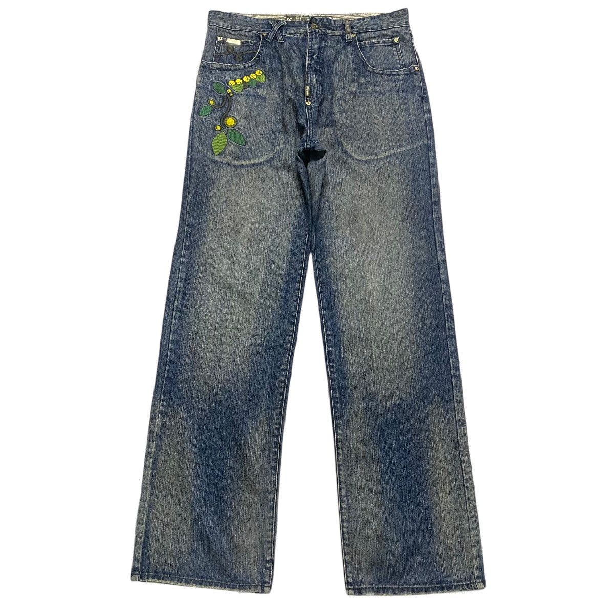 LRG Vintage LRG Denim Baggy Jeans Embroidery Japanese Tea Garden Size US 36 / EU 52 - 1 Thumbnail