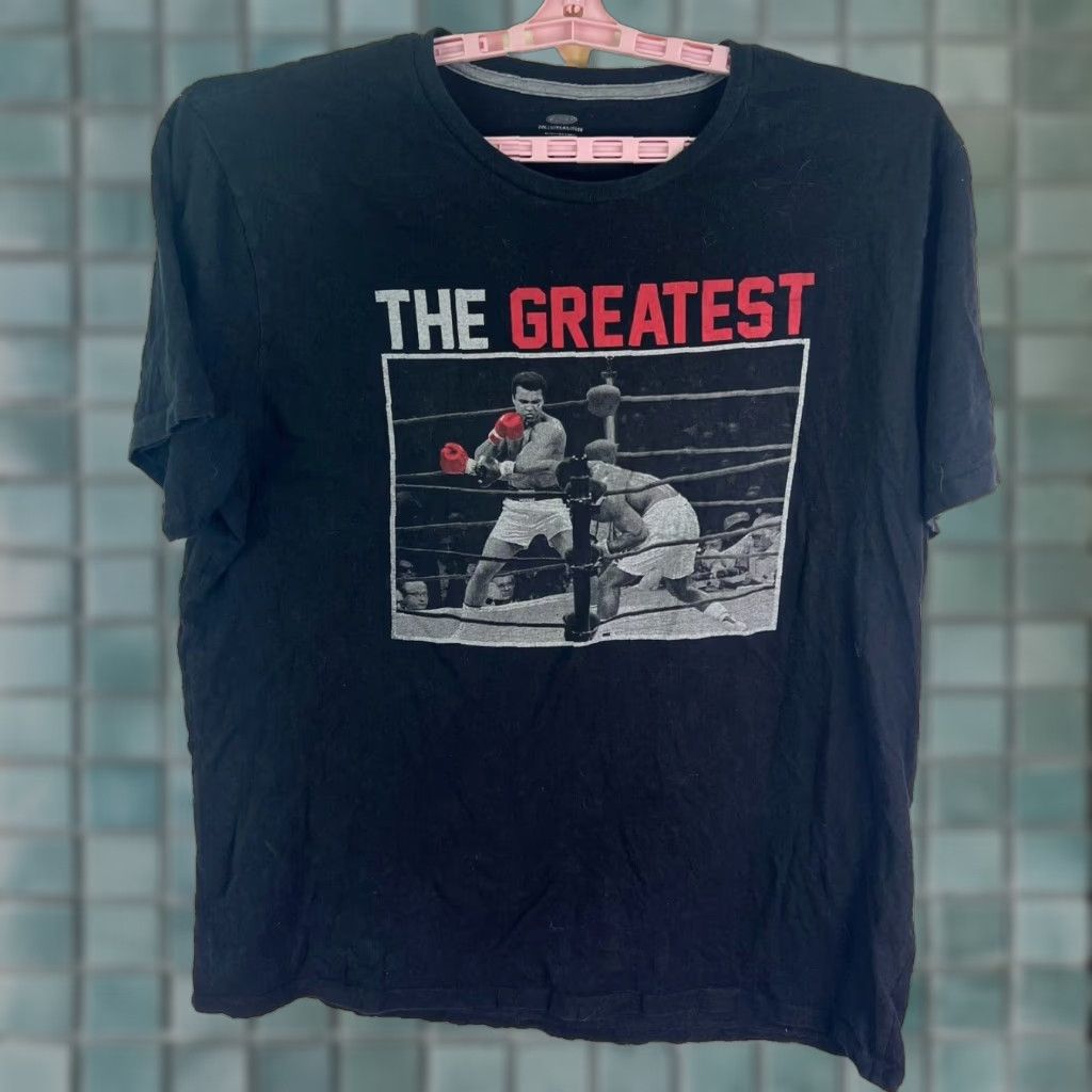 Vintage Ali Graphic T-Shirt Mens 2XL Black Crew Neck Short Sleeve Retro Sports Size US XXL / EU 58 / 5 - 1 Thumbnail