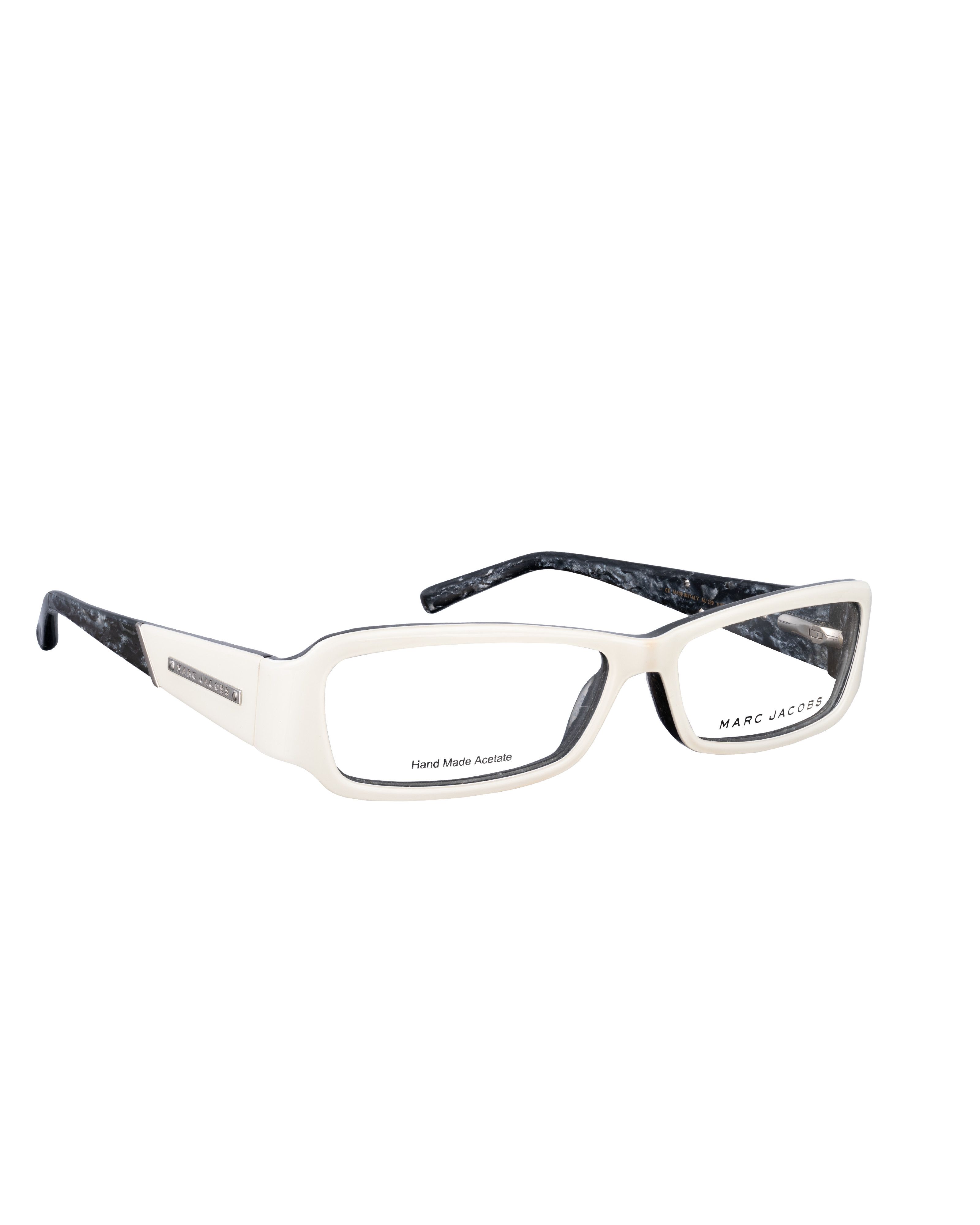 Marc Jacobs Marc Jacobs 00s White and Glitter Plastic Glasses Size ONE SIZE - 1 Thumbnail