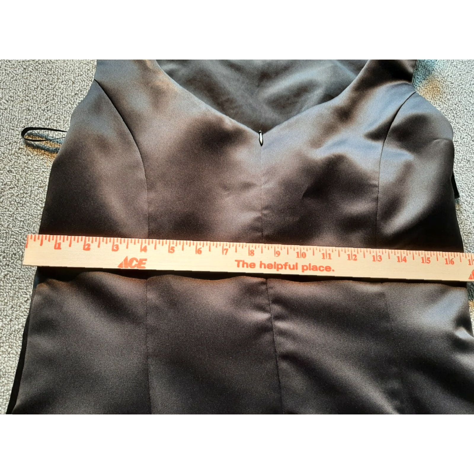 Vintage DaVinci Dress Black Formal Bridesmaid Long Full Length Sleeveless Lined Prom 54" long Polyester 54" Mens Womens Girls Boys Size ONE SIZE - 3 Thumbnail