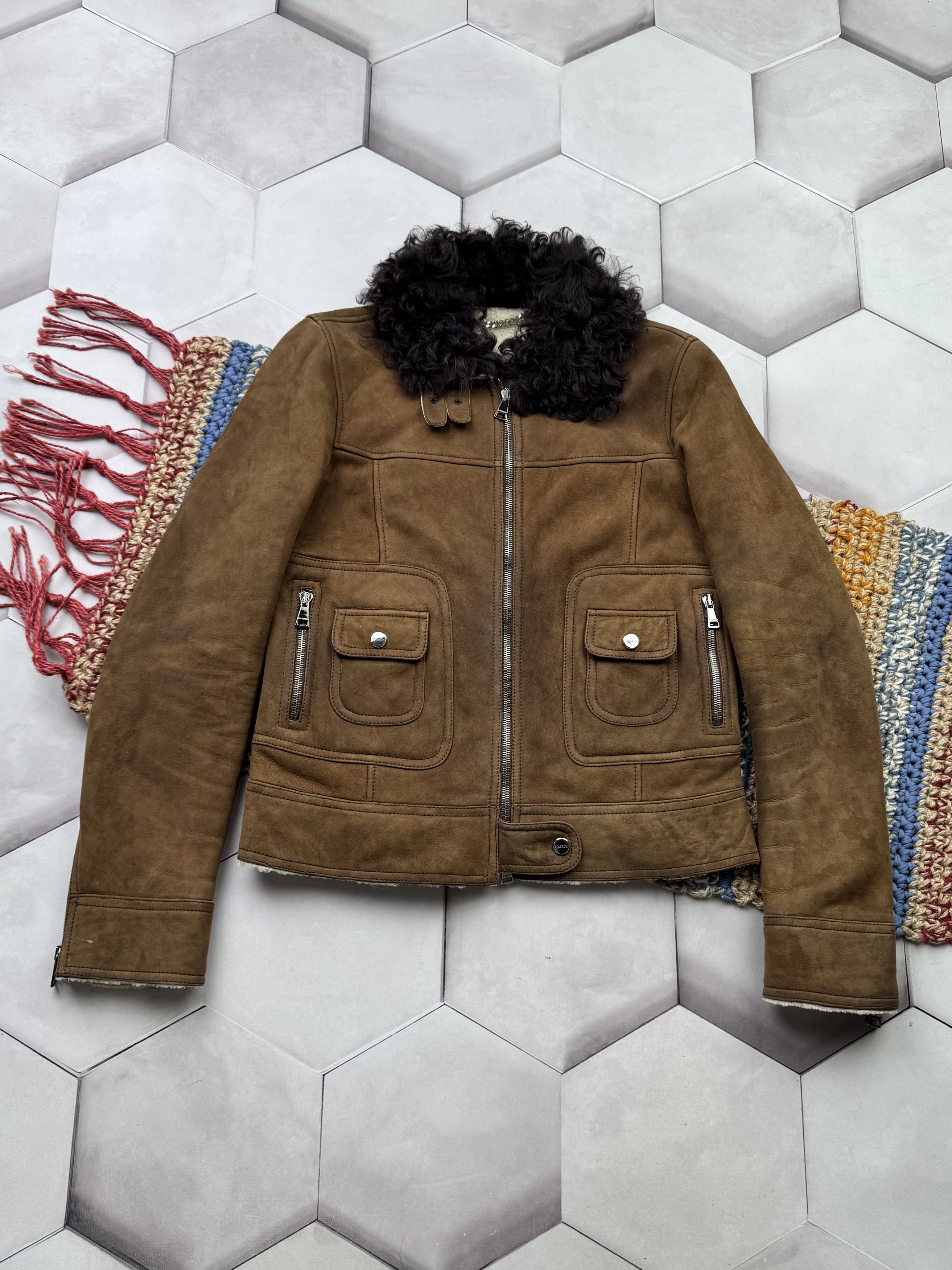 Japanese Brand Vintage Real Sheepskin Cropped Jacket (E4) Size S / US 4 / IT 40 - 1 Thumbnail