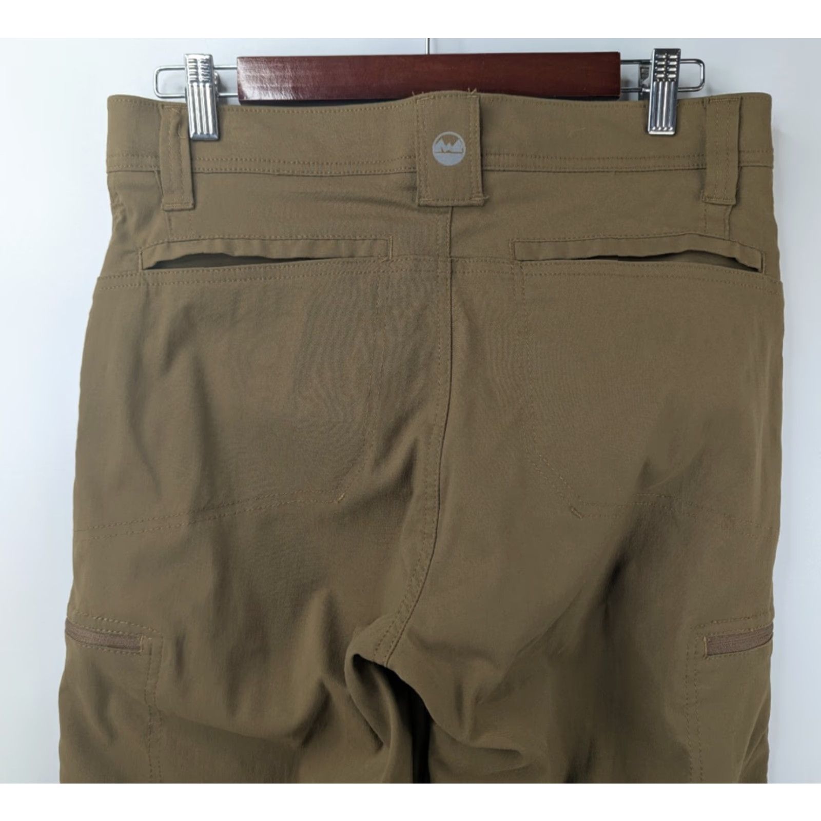 Wrangler Wrangler Men's Brown Cargo Pants 30x32 Nylon Flat Front Zipper Pockets Pants Mens Brown Cargo 30 32 Wrangler Size US 30 / EU 46 - 6 Thumbnail