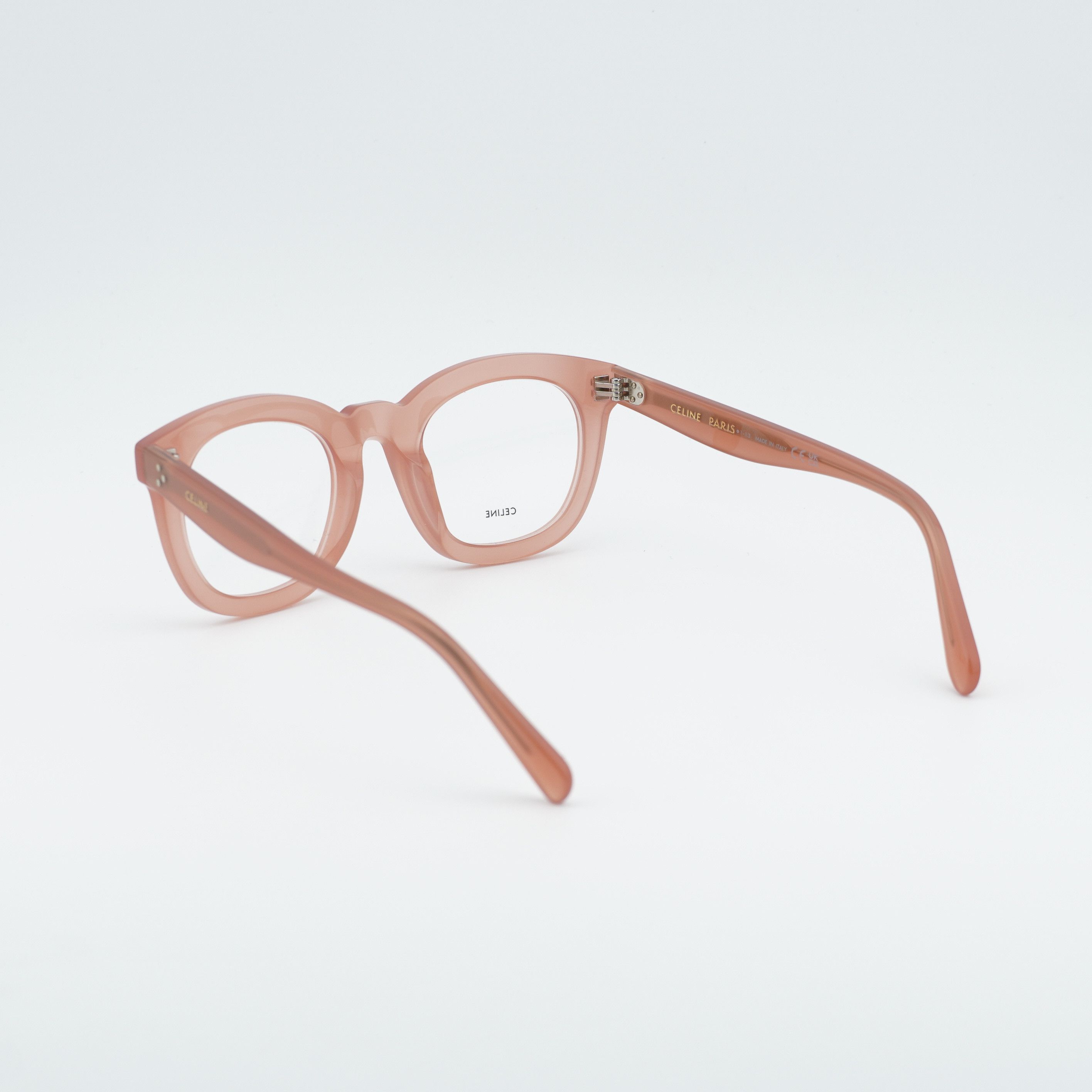 Celine Celine CL5004IN 074 Eyeglasses Peach 48mm Square-Round Frame Size ONE SIZE - 4 Thumbnail