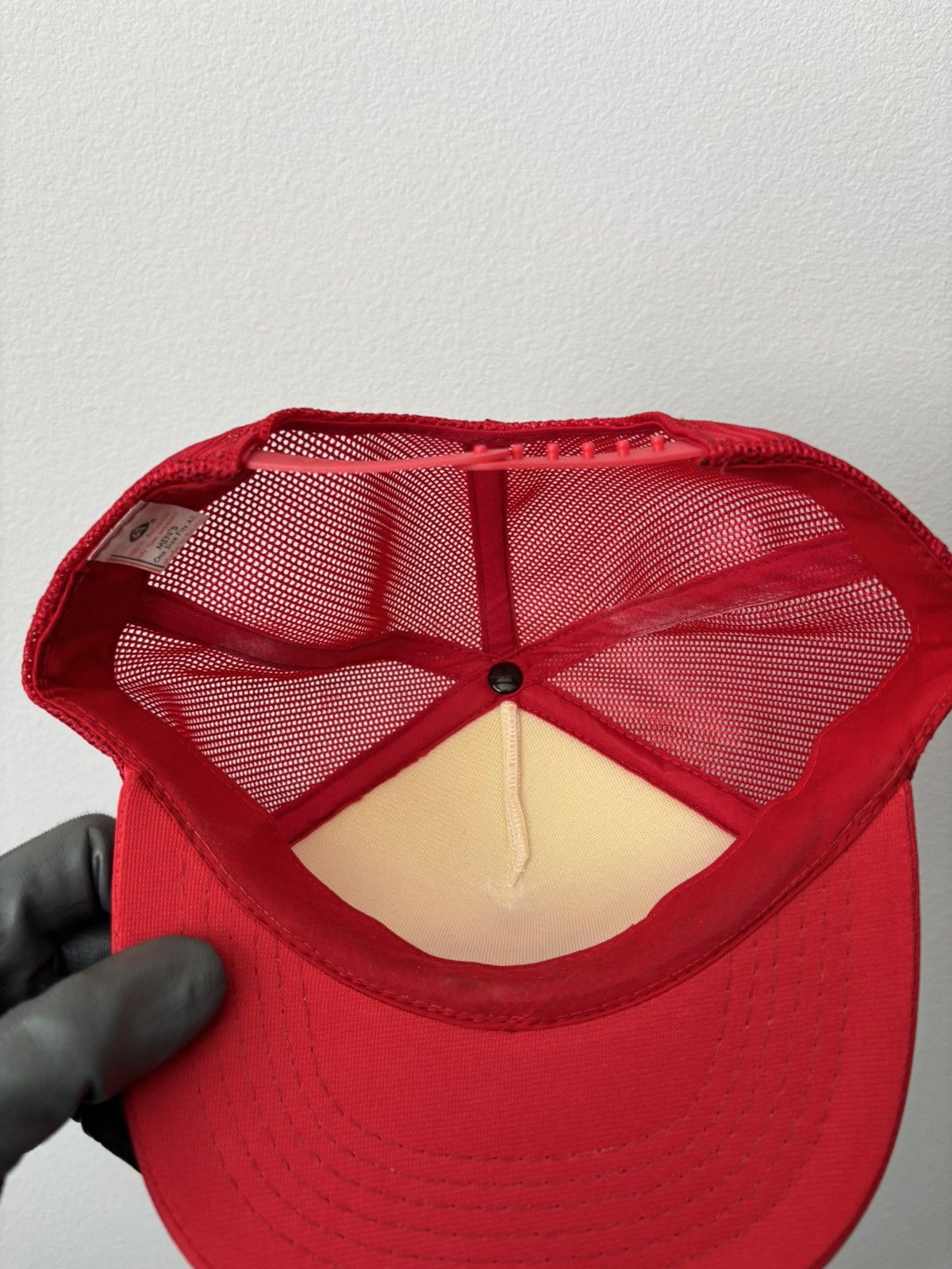 Vintage Vintage Red & White Trucker Hat Size ONE SIZE - 3 Thumbnail