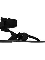 Saint Laurent Paris oc11z1225 732384 Nolan Sandals in Jersey in Black Size US 11 / IT 41 - 3 Thumbnail