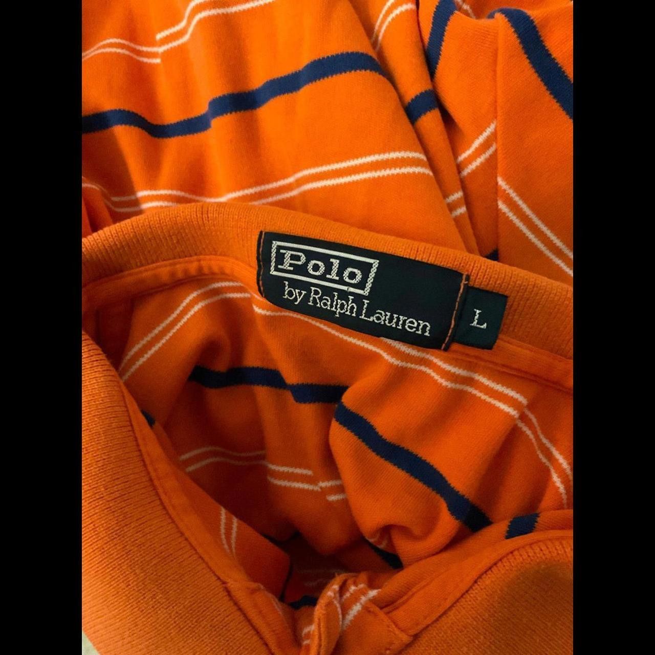 Polo Ralph Lauren Mens Used Orange Striped Ralph Size US L / EU 52-54 / 3 - 3 Thumbnail
