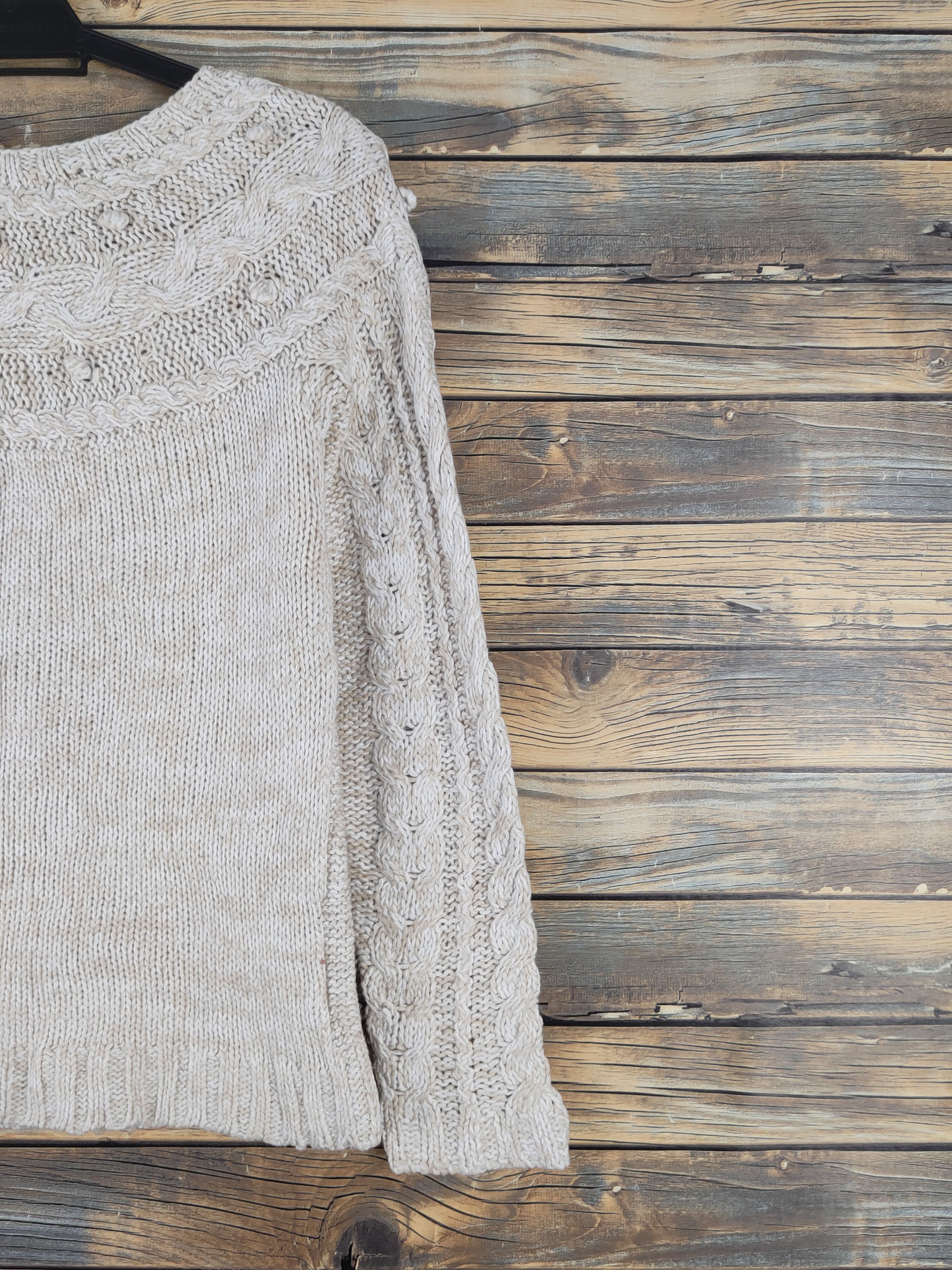 Aran Isles Knitwear × Japanese Brand × Vintage Non & Billy Light Brown Knitwear Cardigan #W1241 Size S / US 4 / IT 40 - 9 Thumbnail