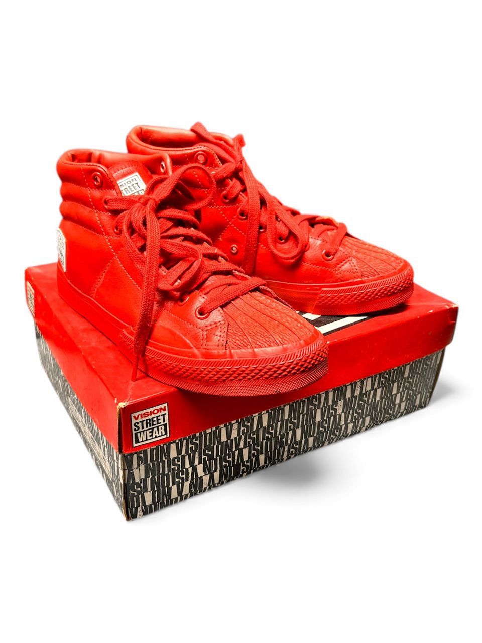 Vision Streetwear Vintage NOS VISION STREET WEAR Hi Top Leather Sneakers Shoes Size US 8 / EU 41 - 4 Thumbnail