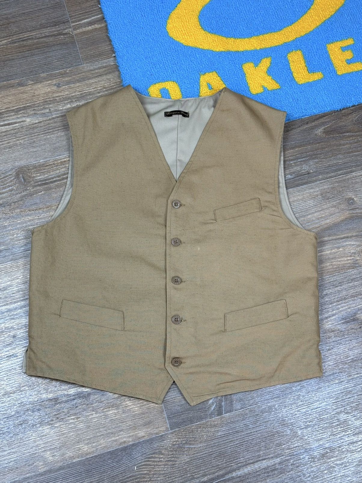 Le Laboureur × Vintage Vintage Le Laboureur Cotton Linen Button Up Work Belted Vest Size US L / EU 52-54 / 3 - 3 Thumbnail