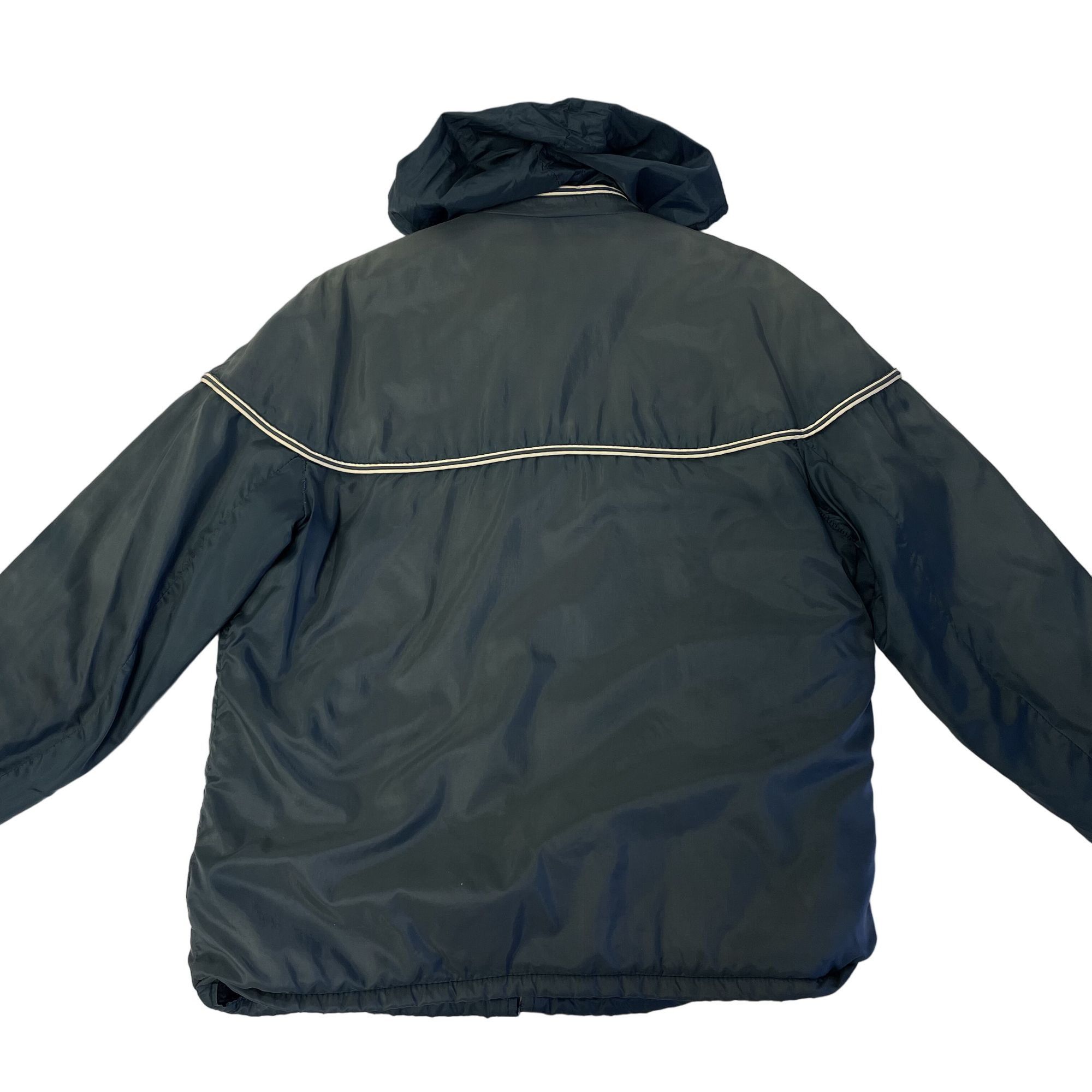 Other Vtg Silton Blue Nylon FLEECE Lined Coat Hooded Chore Jacket Size US L / EU 52-54 / 3 - 2 Thumbnail