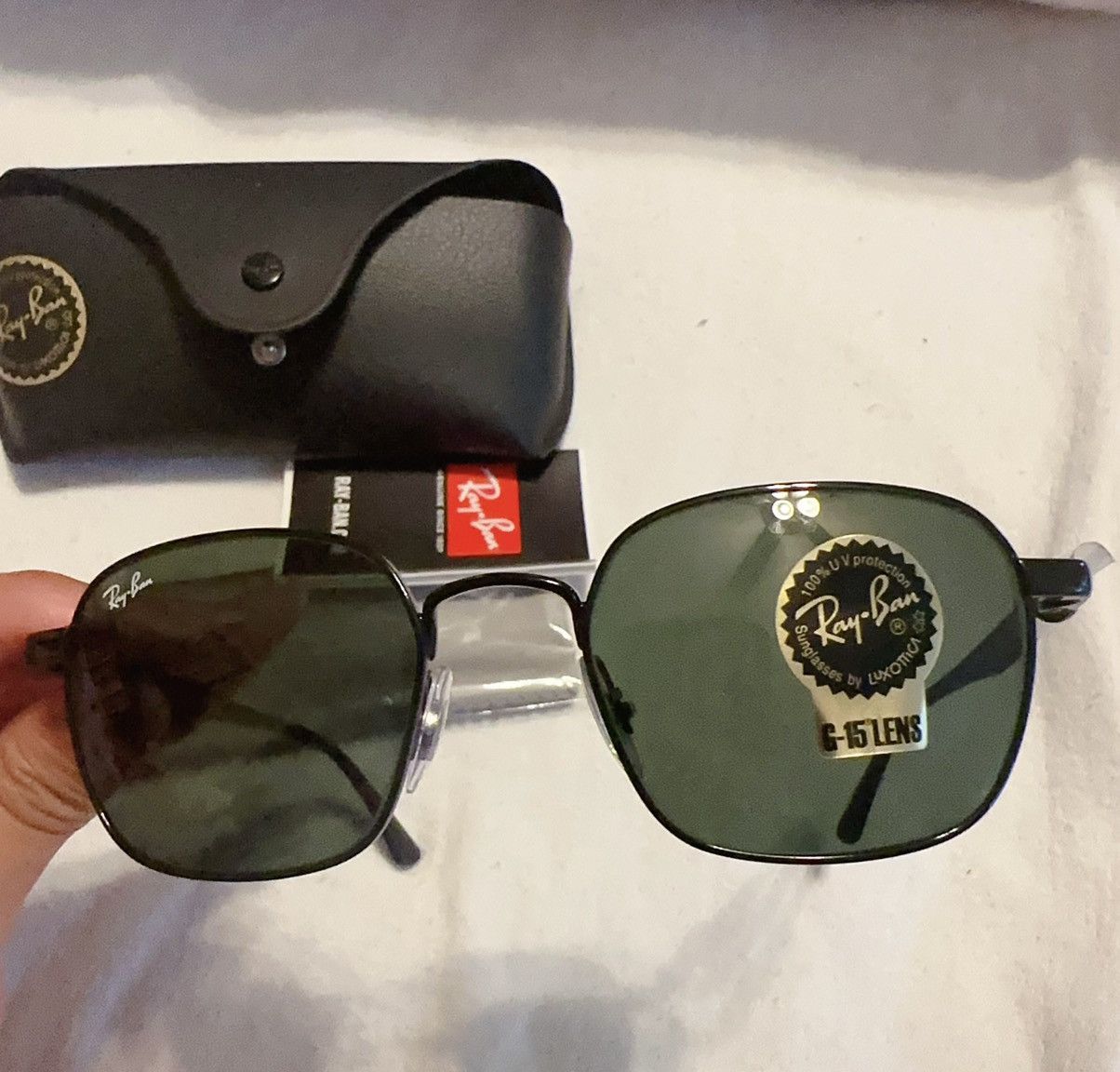 RayBan Ray-Ban RB3664 Semi Metal/Plastic black Frame green g-15 Size ONE SIZE - 5 Thumbnail