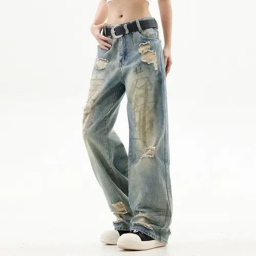 VIBE Distressed Blue Denim Jeans Size US 30 / EU 46 - 5 Thumbnail