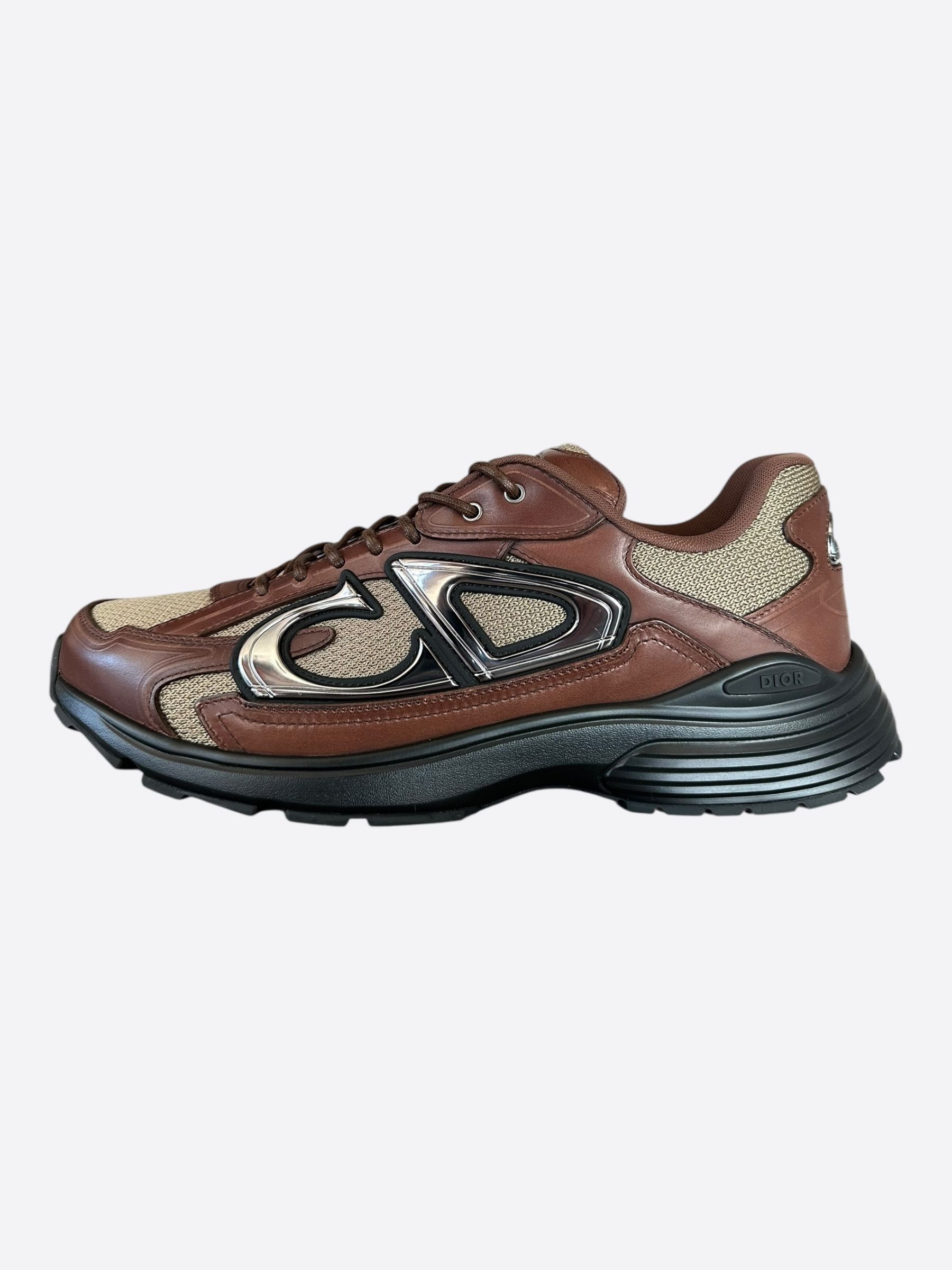 Dior Dior Brown & Black Leather B30 Sneakers Size US 13 / EU 46 - 6 Thumbnail