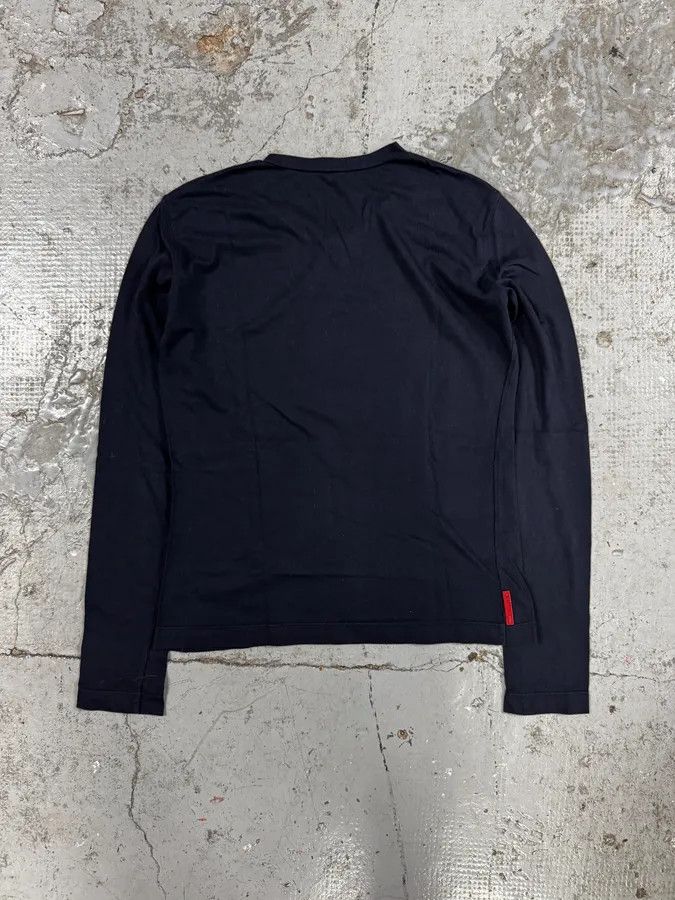 Prada AW2004 Prada Linea Rossa Navy Human Longsleeves Size S / US 4 / IT 40 - 4 Thumbnail
