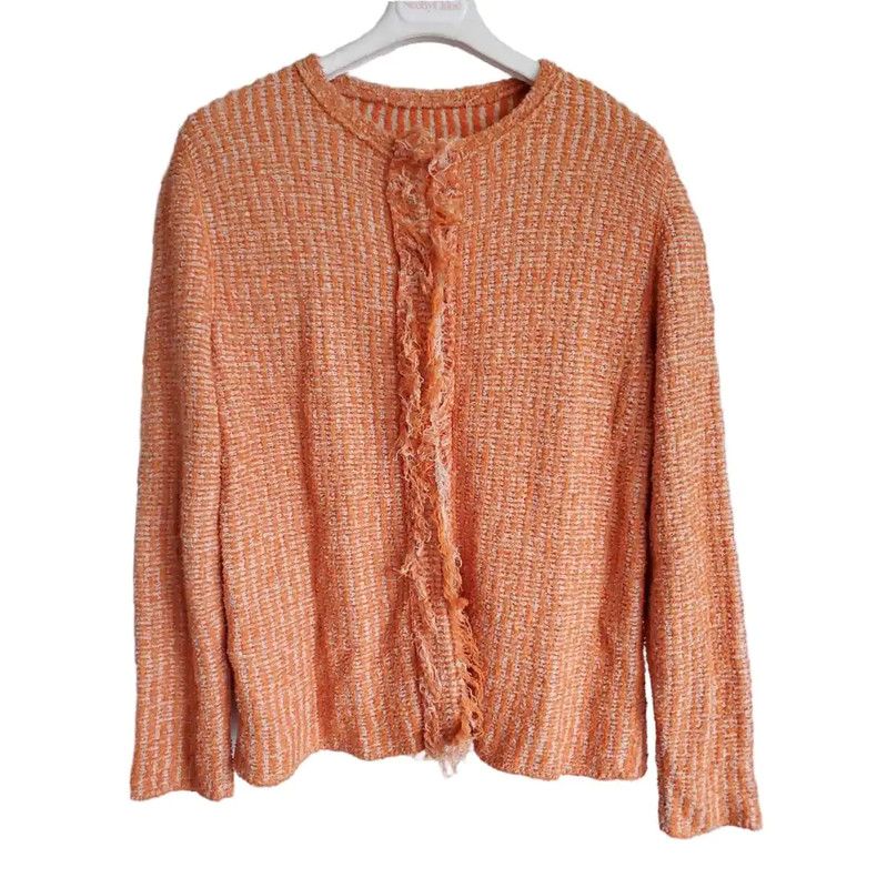 Prada Prada Spring Orange Long Sleeve Cardigan Size XS / US 0-2 / IT 36-38 - 1 Thumbnail