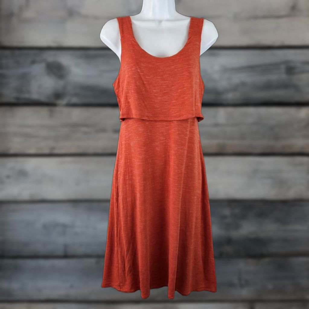 Vintage Cabi 5972 Womens Weekend Tank Dress Sz XS Orange Scoop Neck Rayon Blend Size XS / US 0-2 / IT 36-38 - 1 Thumbnail