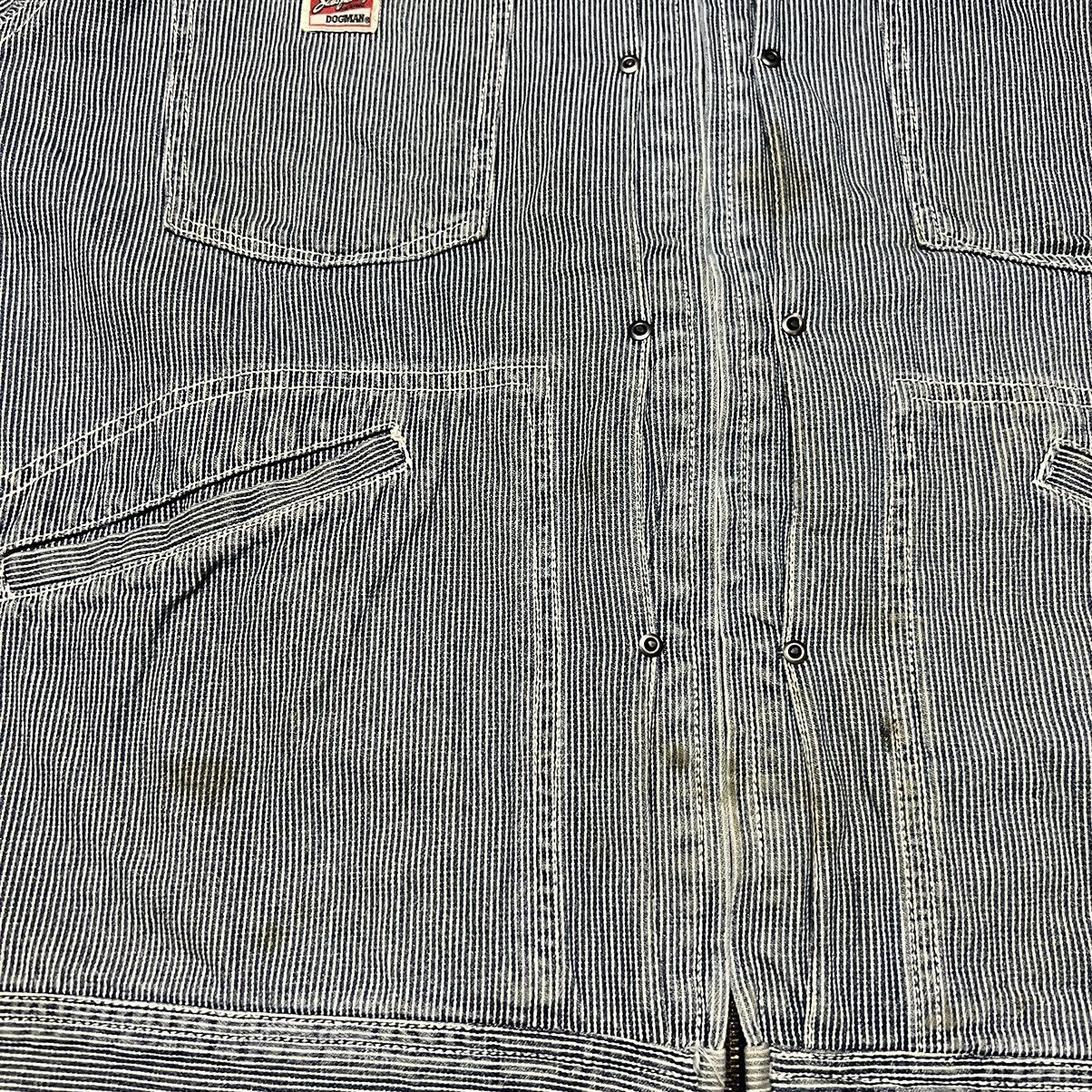 Japanese Brand Vintage Dogman Hickory Work Wear Jacket Distressed Size US L / EU 52-54 / 3 - 6 Thumbnail