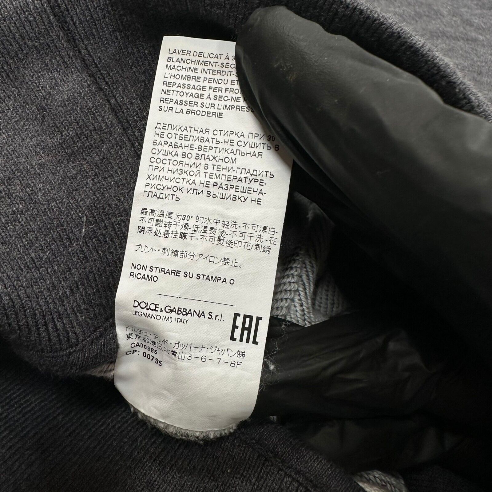 Dolce & Gabbana Dolce & Gabbana Size S Sweatshirt Dark Grey Milano Crown Size US S / EU 44-46 / 1 - 7 Thumbnail
