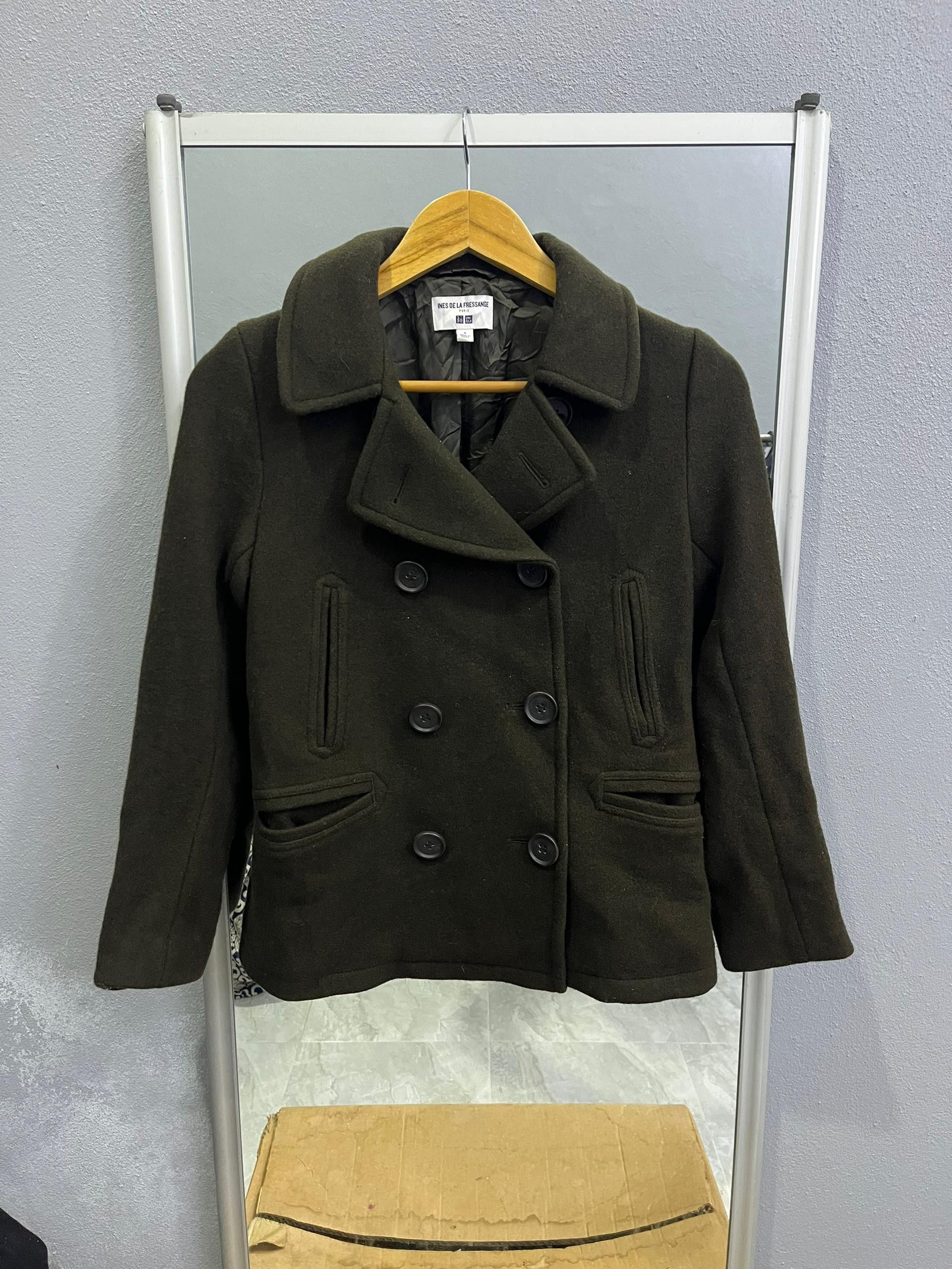 Uniqlo Uniqlo x Inès de la Fressange Wool Peacoat Olive S Size S / US 4 / IT 40 - 1 Thumbnail