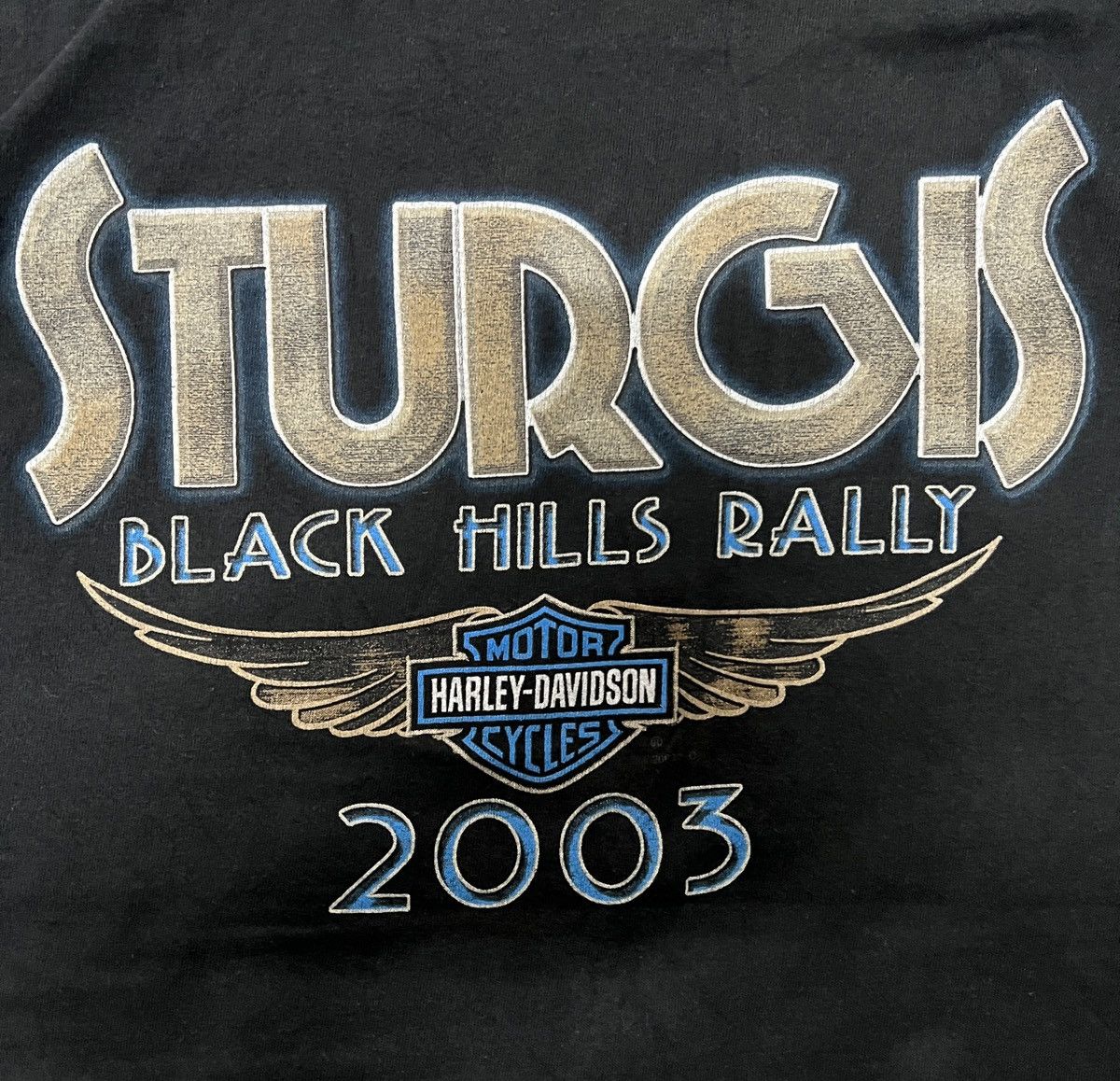 Harley Davidson 2003 HarleyDavidson Sturgis Rally Tee XL Vintage Biker Shirt Size US XL / EU 56 / 4 - 7 Thumbnail