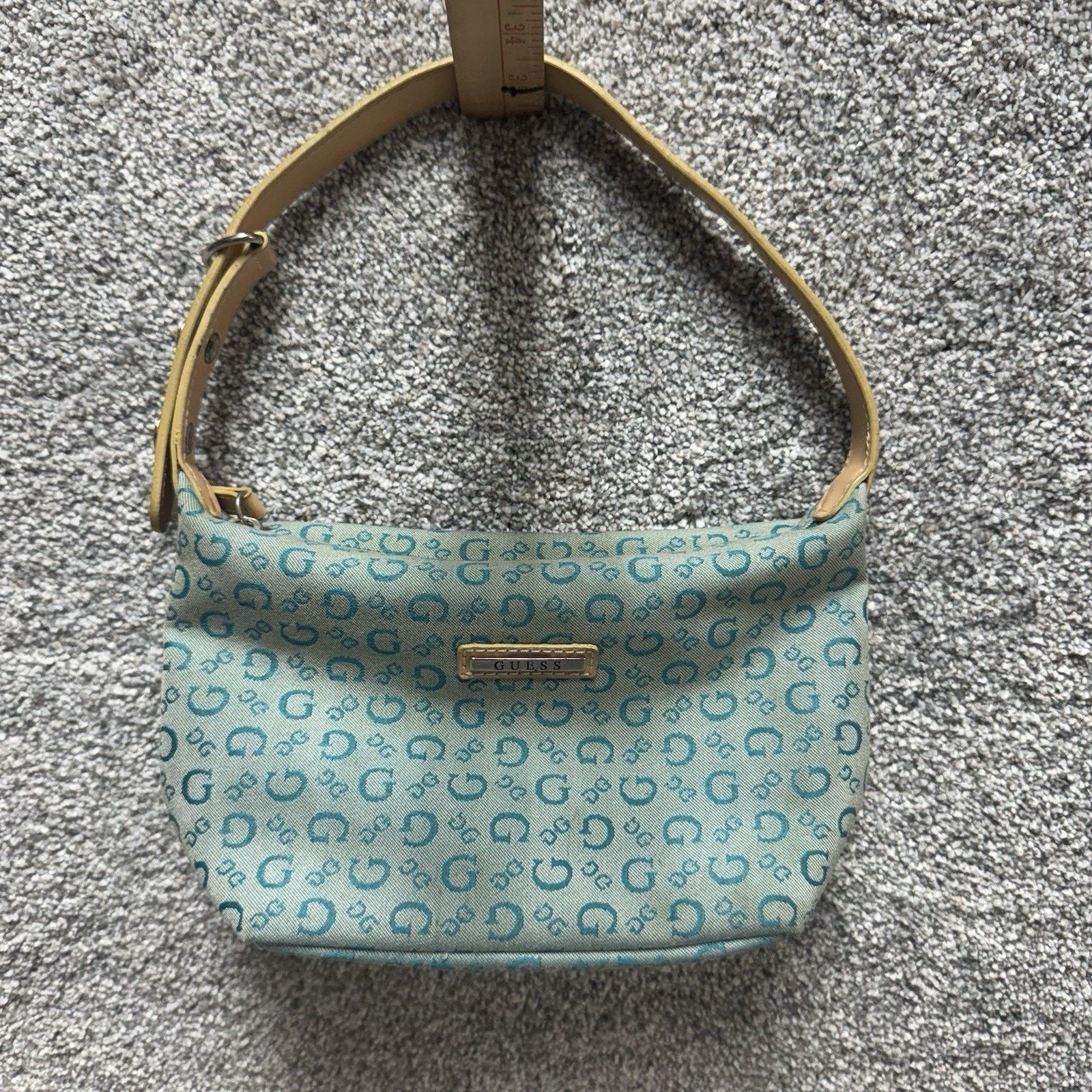 Vintage Y2K Guess Baguette Purse Logo Coquette Shoulder Bag in Blue, Women's