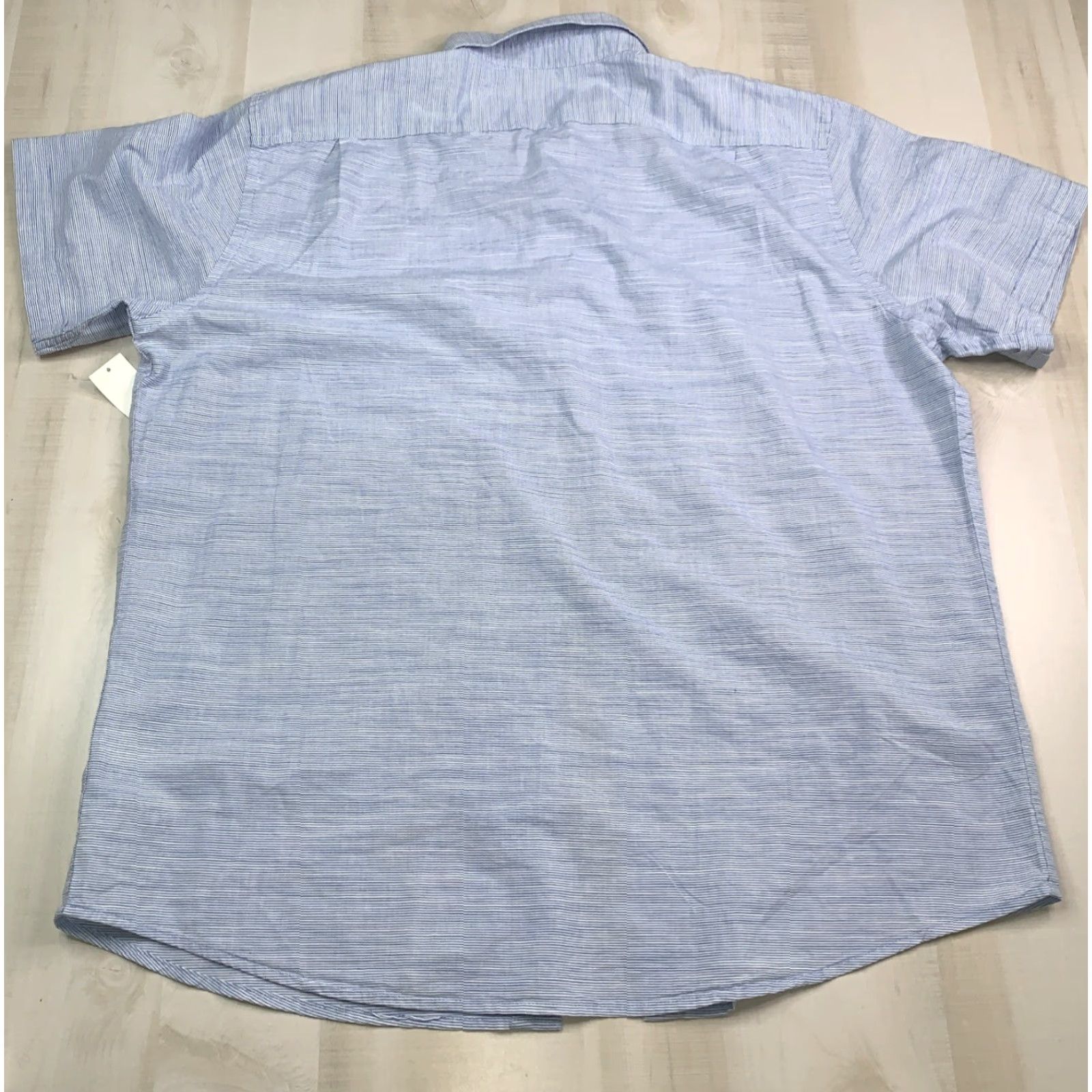 Izod IZOD Saltwater Dockside Woven Oxford Short Sleeve Blue Mens 2XL NWT-12722 Size US 39 - 7 Thumbnail