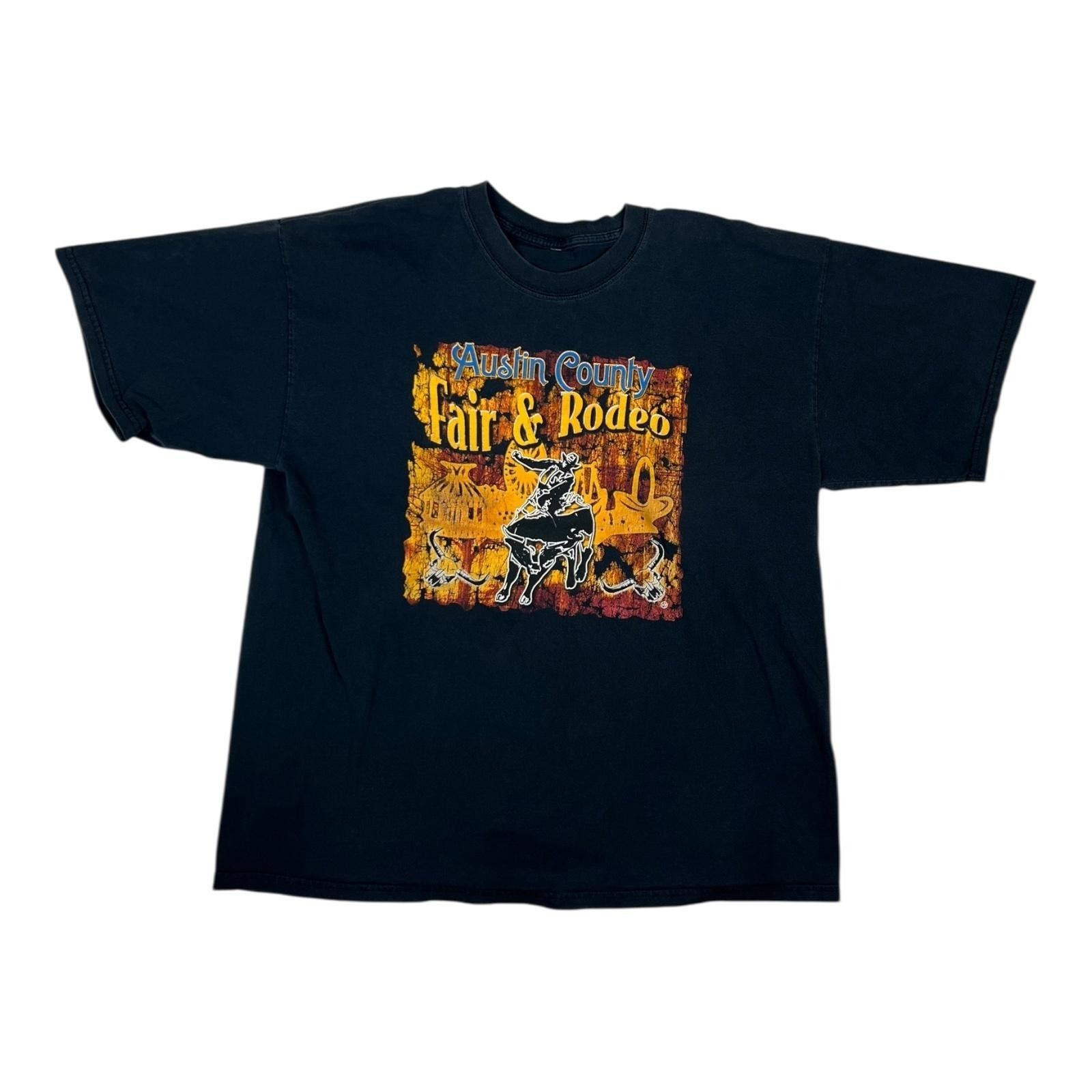 Other Austin County Fair & Rodeo T-Shirt Mens Large Black Graphic Size US L / EU 52-54 / 3 - 1 Thumbnail