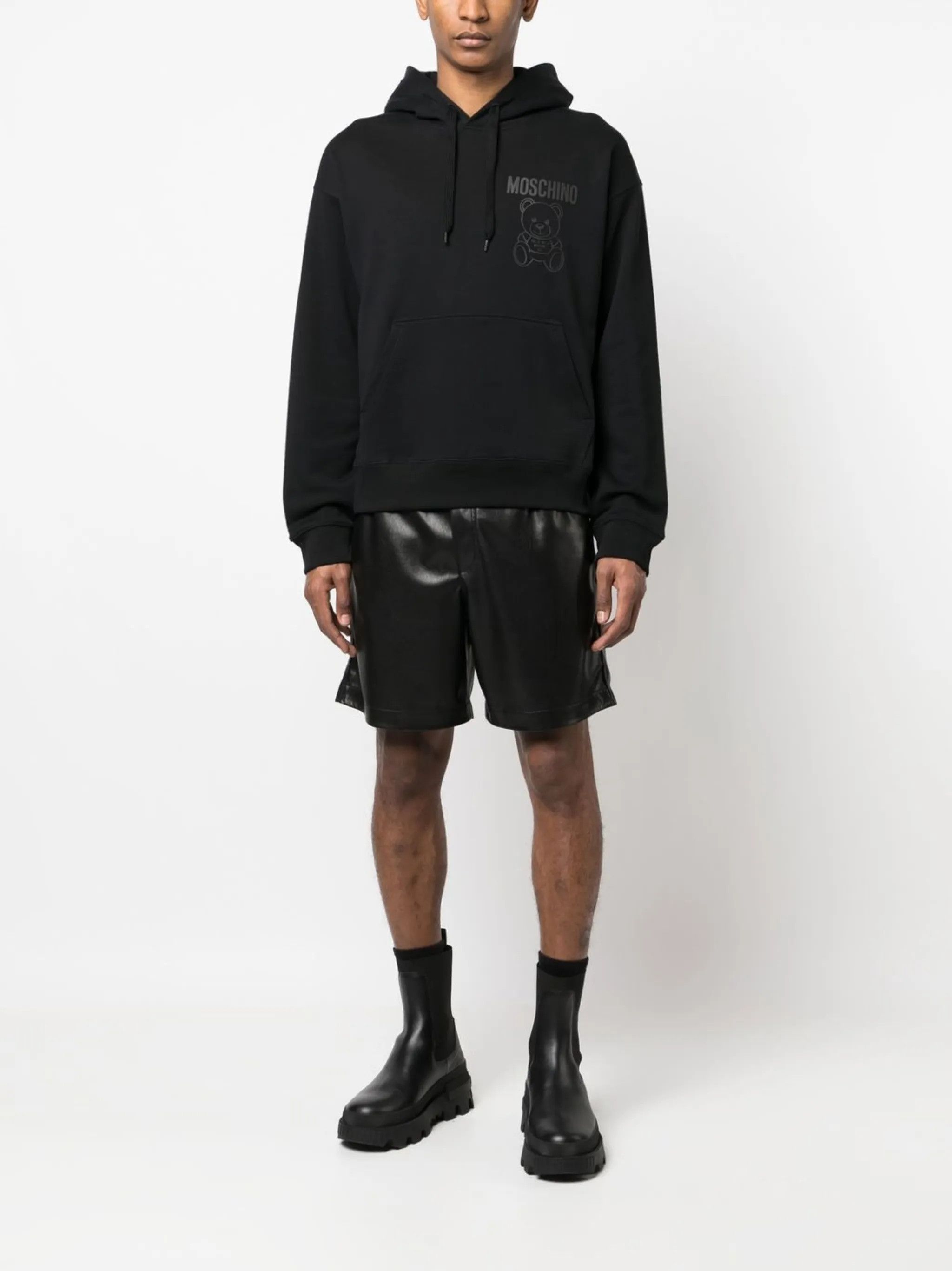 Moschino o1y0225 Logo Hoodie in Black Size US M / EU 48-50 / 2 - 5 Thumbnail