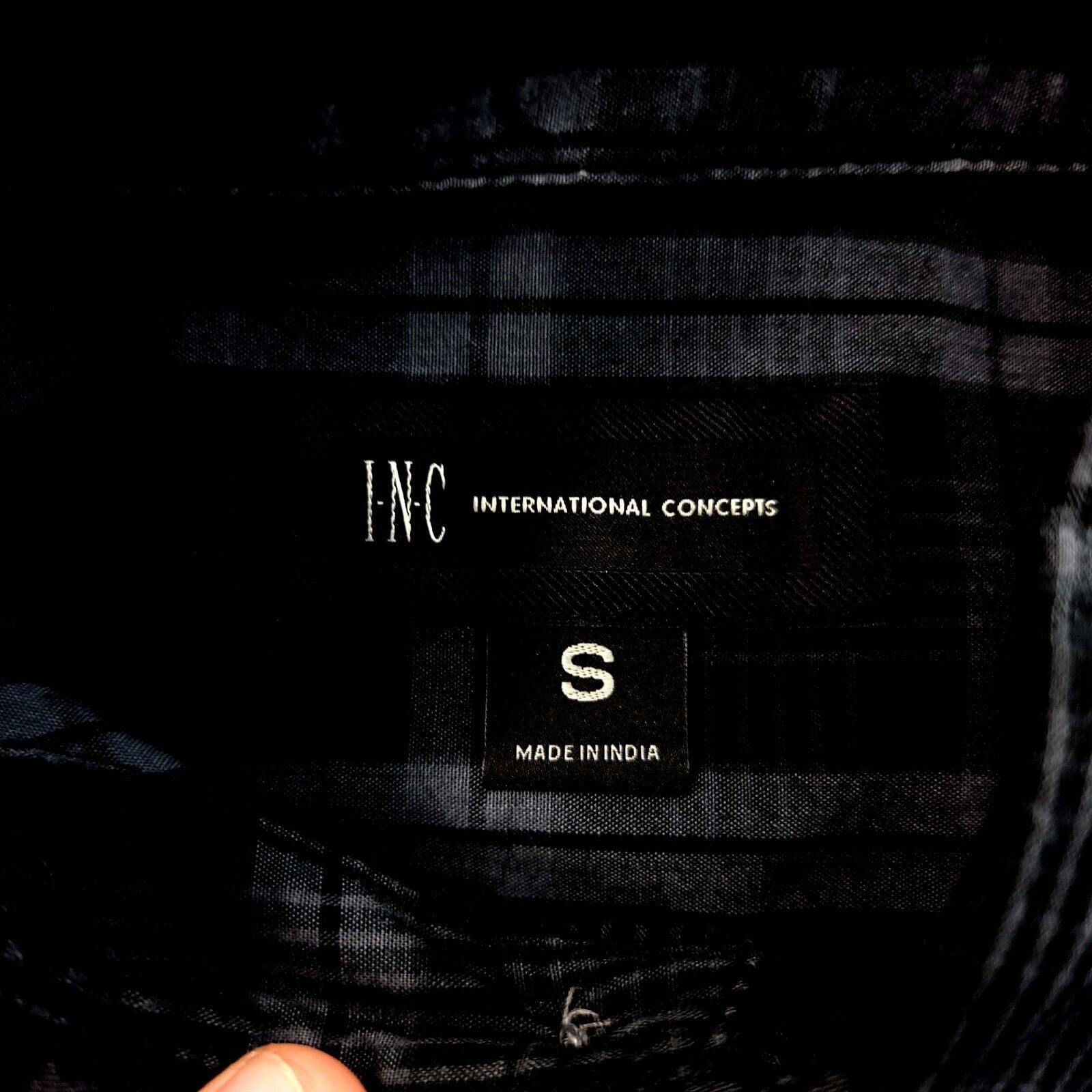 I.N.C INC International Concepts Black Gray Gradient Plaid Small C Size US S / EU 44-46 / 1 - 7 Thumbnail