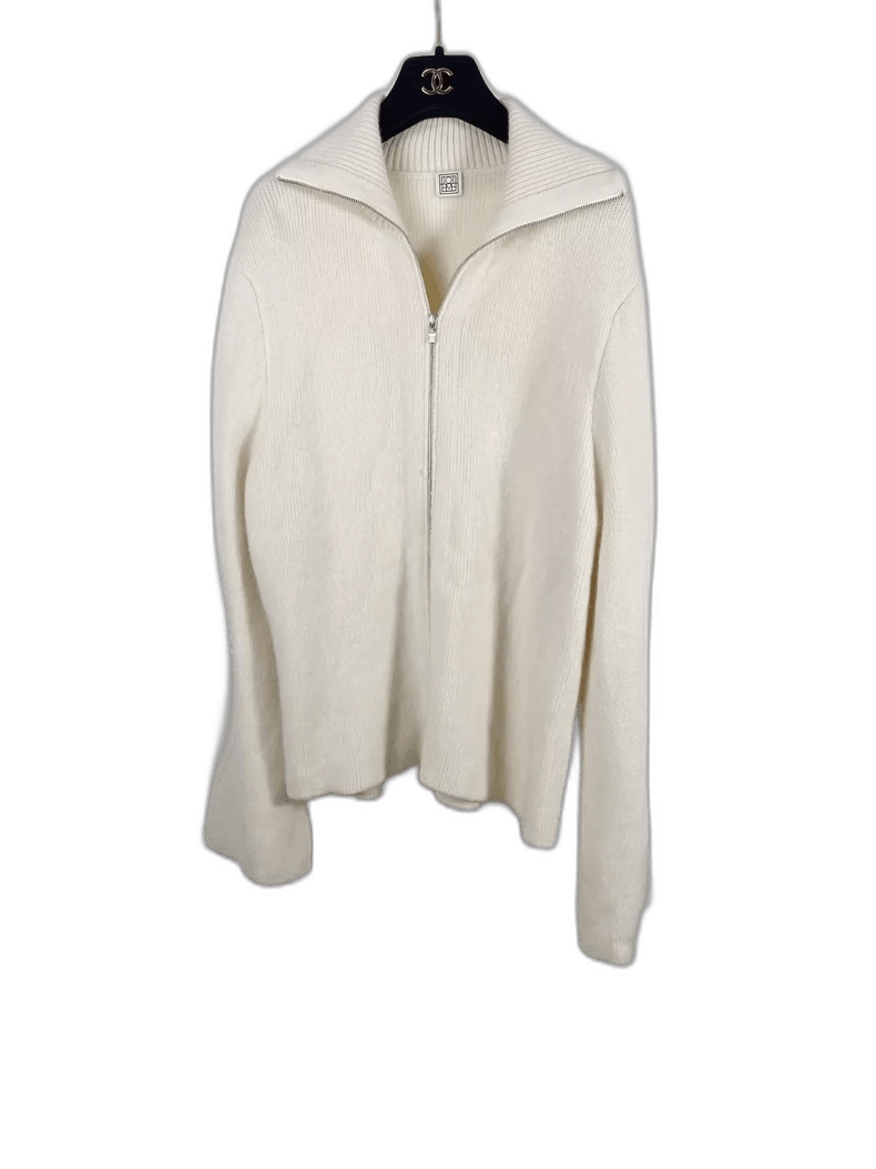 Toteme Knit High Collar Zip Sweater by TOTEME Size US M / EU 48-50 / 2 - 1 Thumbnail