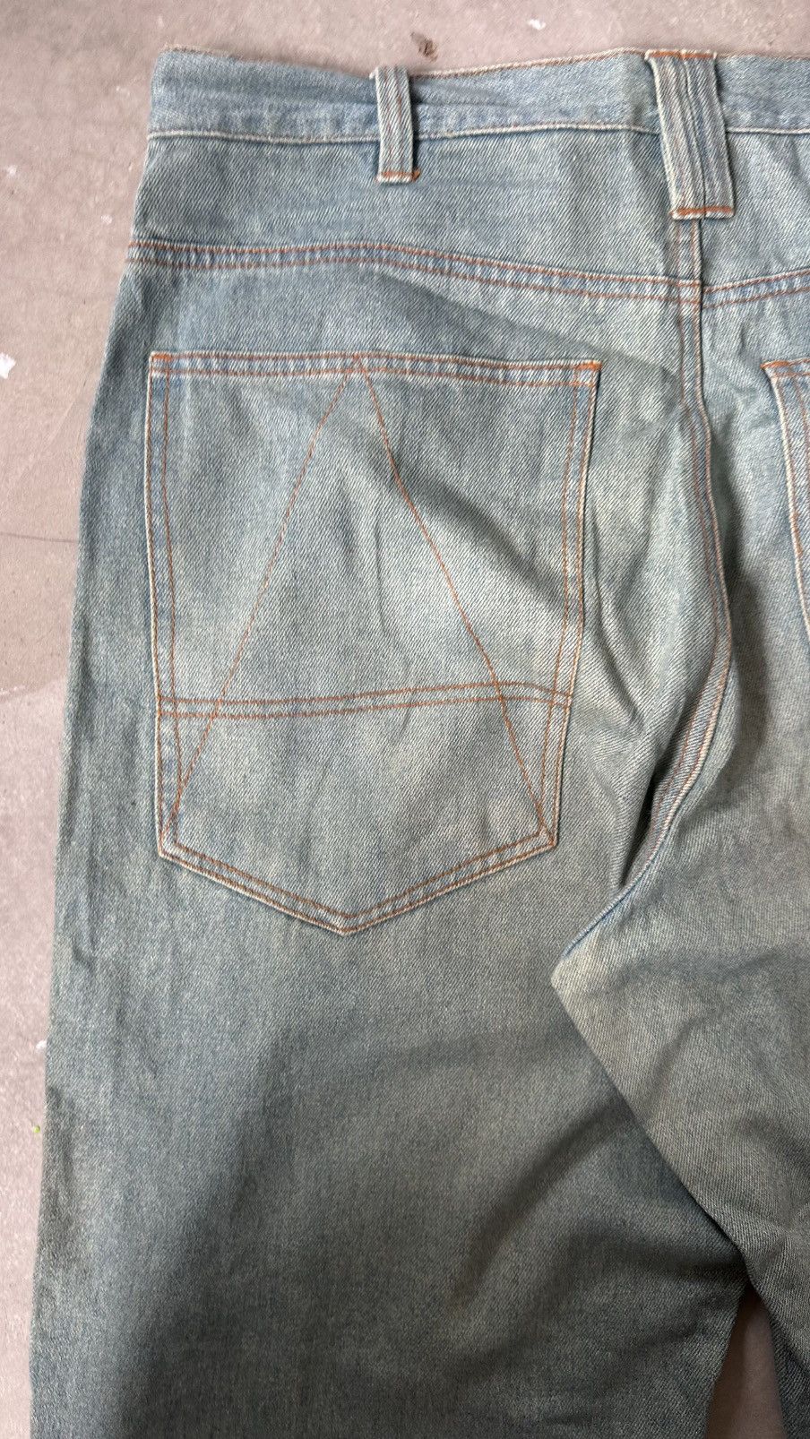 Japanese Brand VINTAGE SHREDDERS BIG BACK POCKET JEANS Size US 34 / EU 50 - 10 Thumbnail