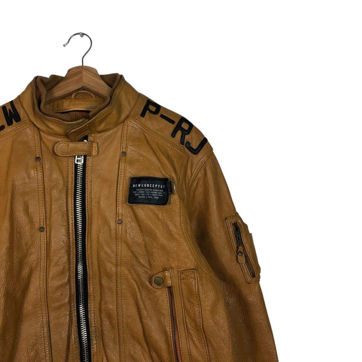 Kadoya 🔥VINTAGE LEATHER JACKET NEW CONCEPTOR KADOYA RACING MOTOR Size US L / EU 52-54 / 3 - 7 Thumbnail