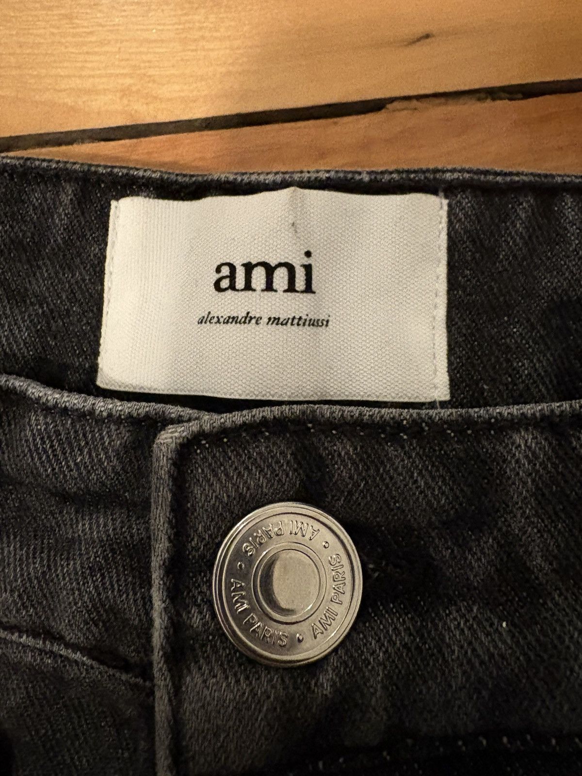 AMI Ami Alexandre Mattiussi dark grey baggy loose fit denim Size US 30 / EU 46 - 7 Thumbnail