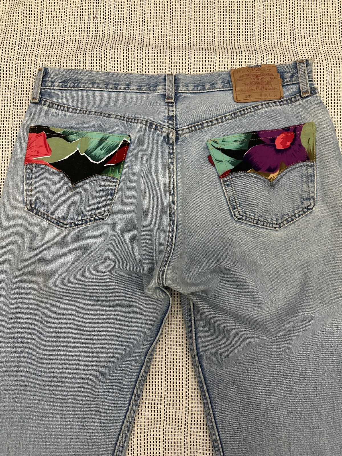 Levi's 🔥 Levis 501 Patchwork Sashiko Reworked Size US 34 / EU 50 - 8 Thumbnail
