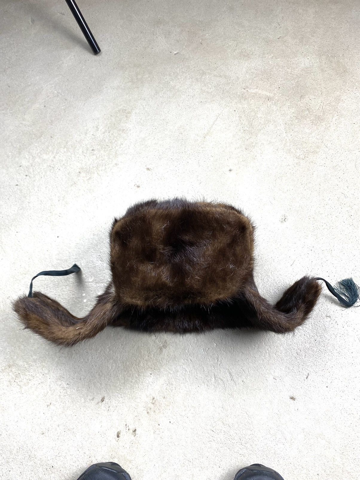 Vintage Vintage Soviet Era Black Fur Ushanka Trapper Hat Winter Cap Size ONE SIZE - 4 Thumbnail