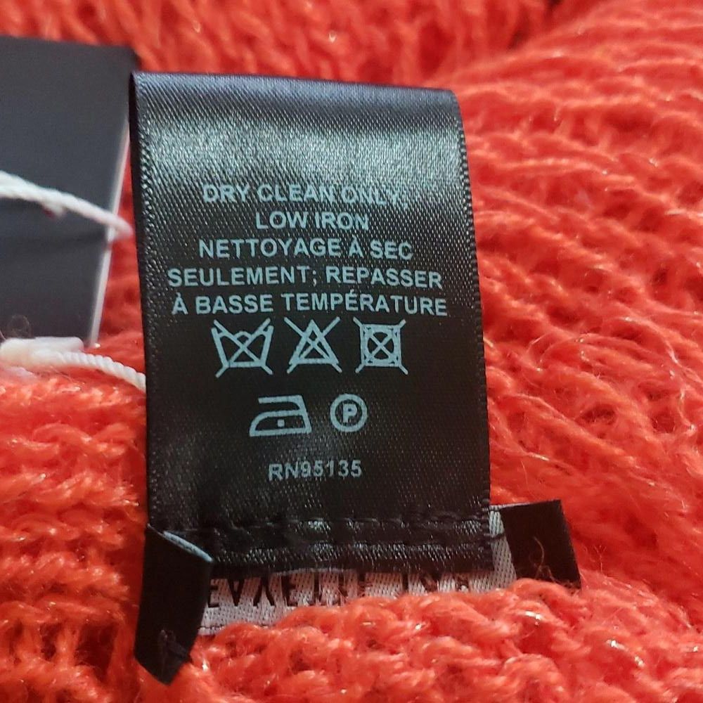 Designer CT1610 LAFAYETTE 148 Orange Knit Sleeveless Sweater M Size M / US 6-8 / IT 42-44 - 8 Thumbnail