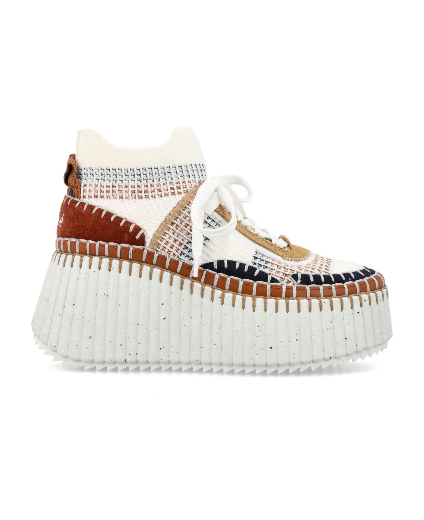 Chloe o1loc1c10226 Nama Wedge Low-Top Sneakers in Red Sand Size US 8 / IT 38 - 1 Thumbnail