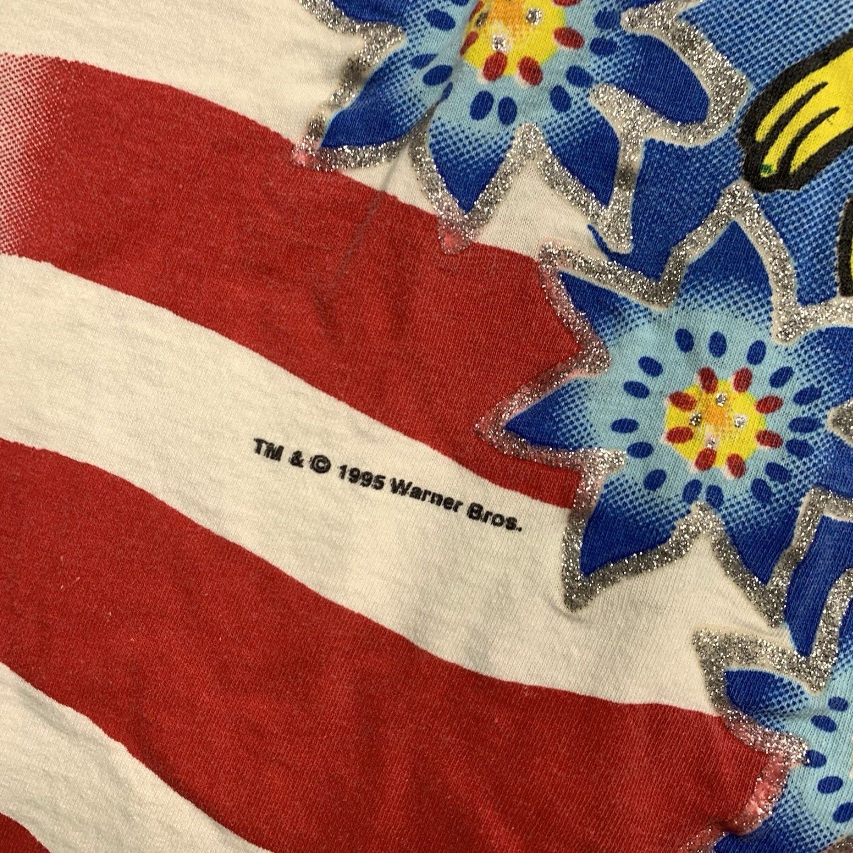 Vintage VINTAGE Looney Tunes Tweety Bird Shirt Mens XL USA Flag Tee AOP Single Stitch Size US XL / EU 56 / 4 - 7 Thumbnail